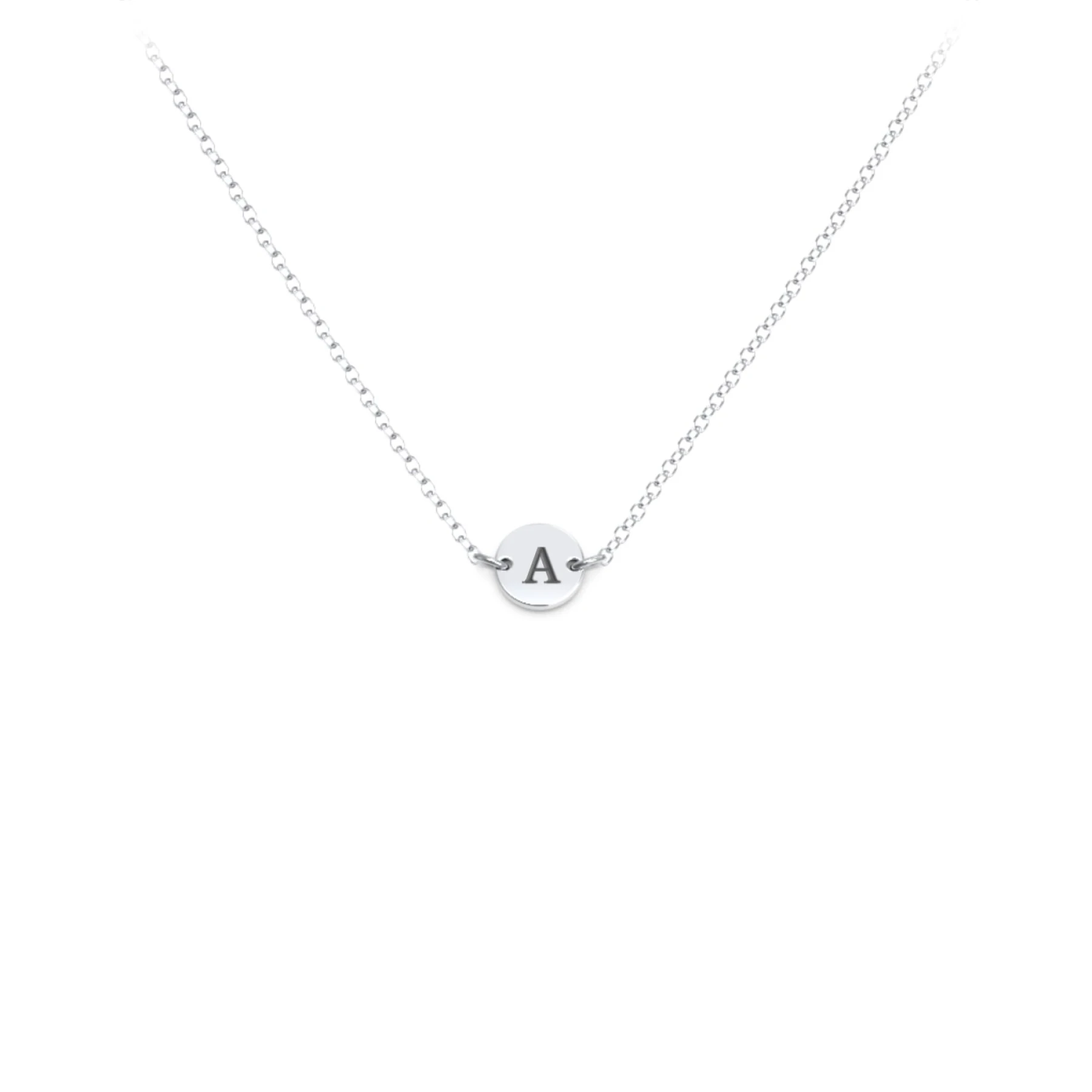 Engravable Initial Disc Pendant