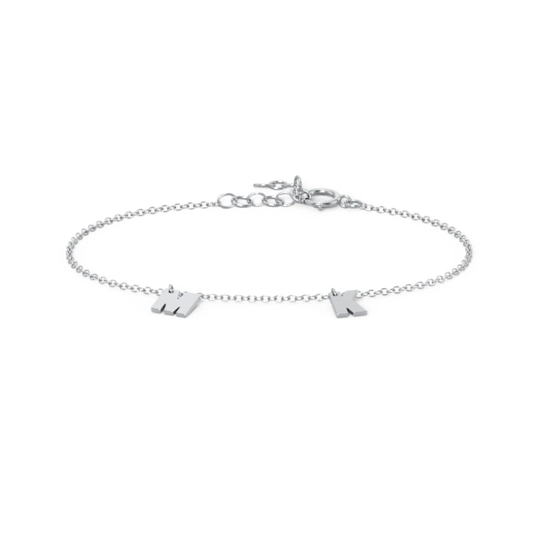 Initial Bracelet with 2 Letters - Modern - view 1