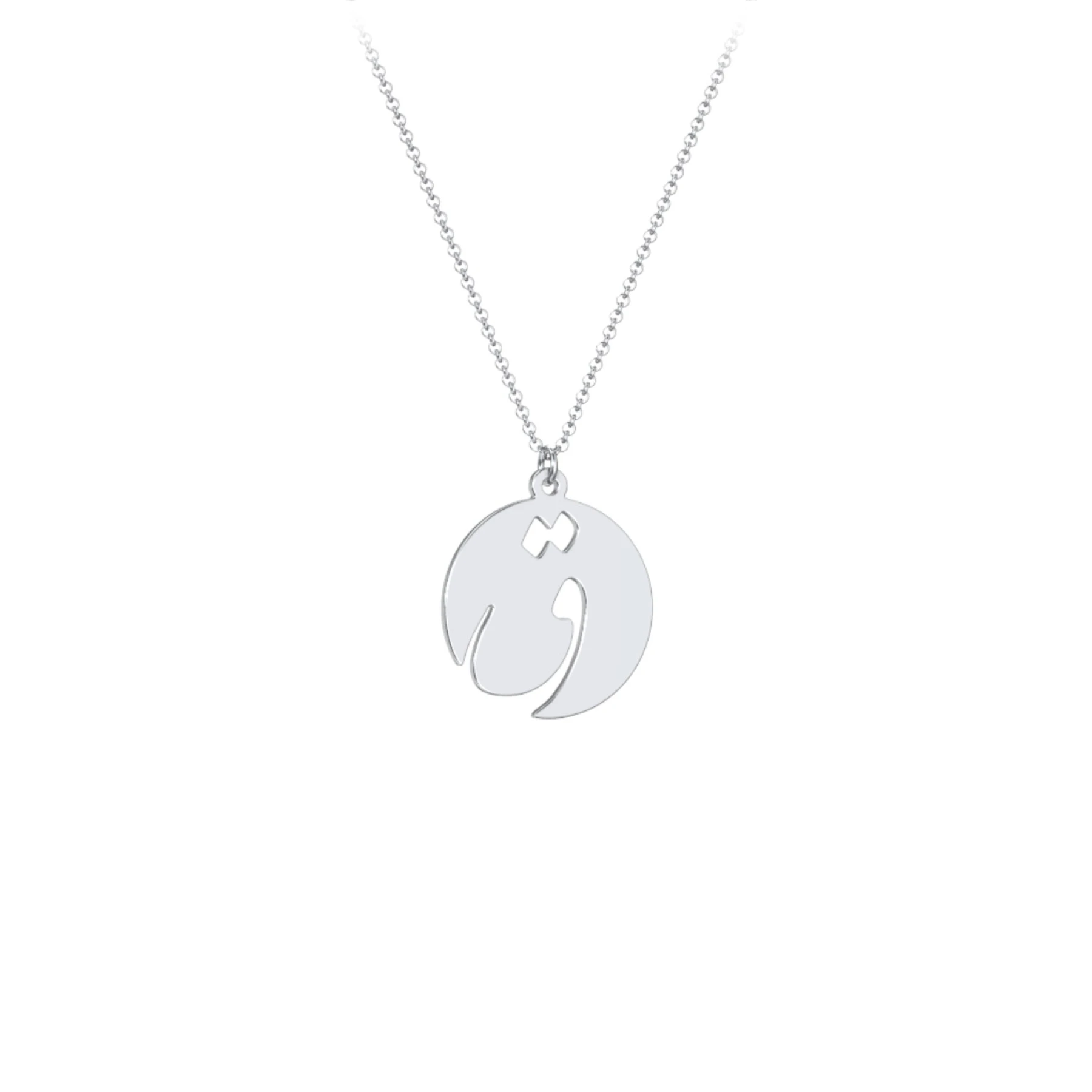 Arabic and Farsi Initial Disc Necklace