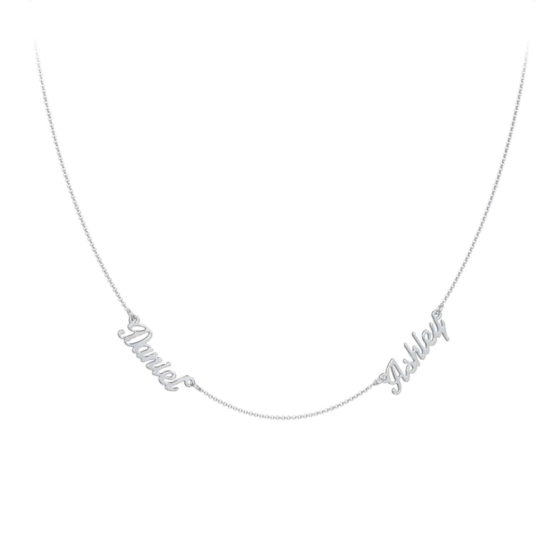 Dainty Personalized Two Name Necklace