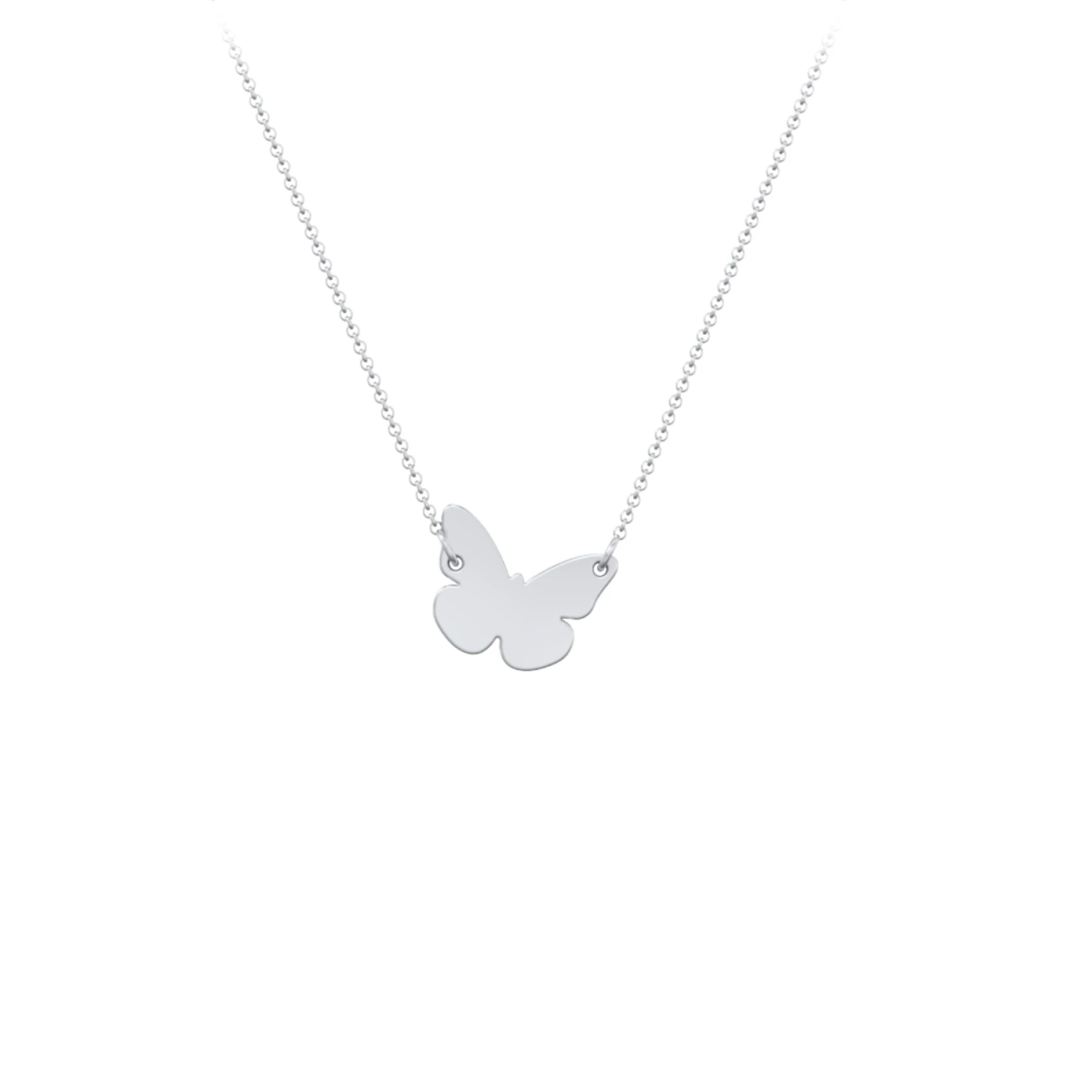 Engravable Butterfly Charm Necklace