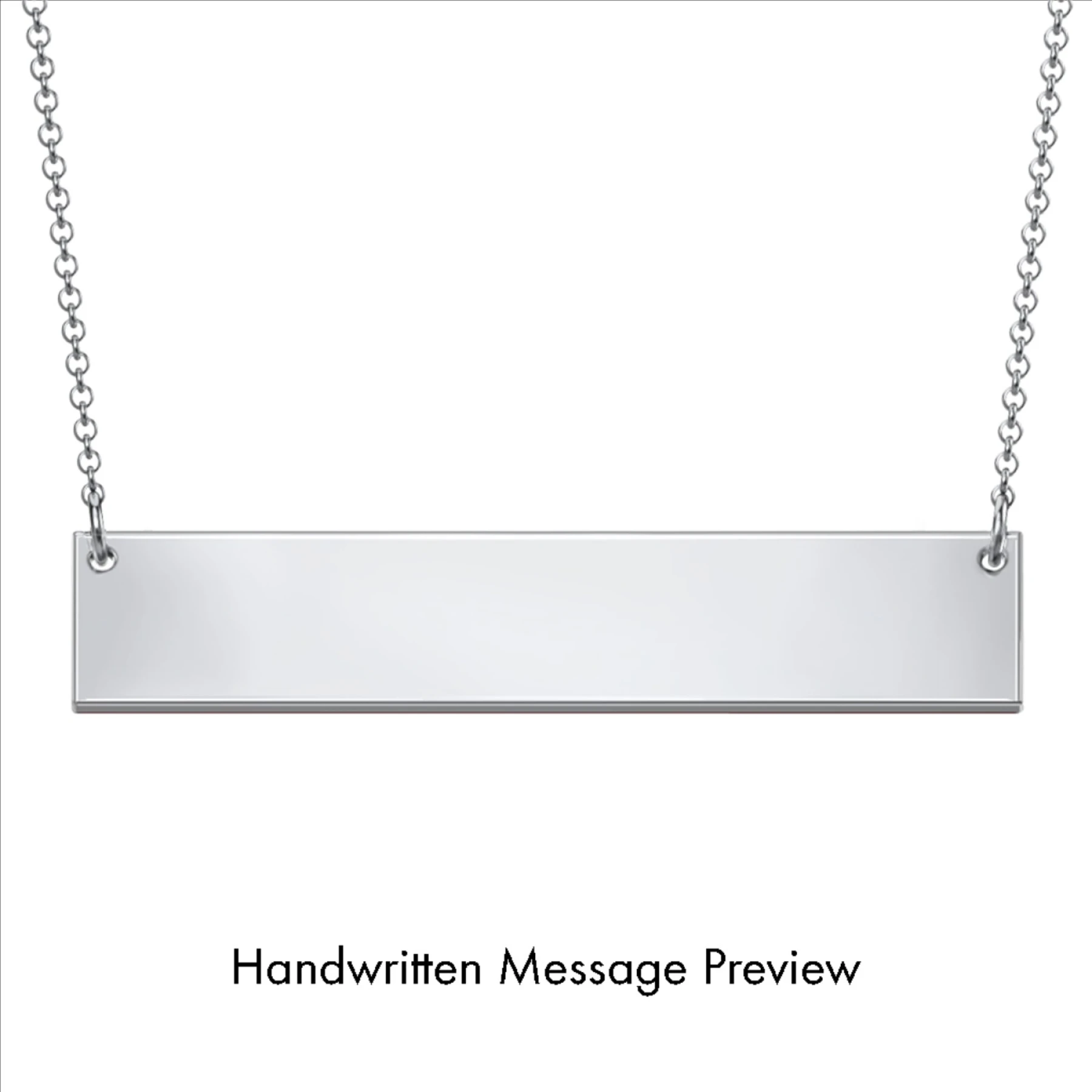 Personalized Handwriting Bar Pendant - view 1