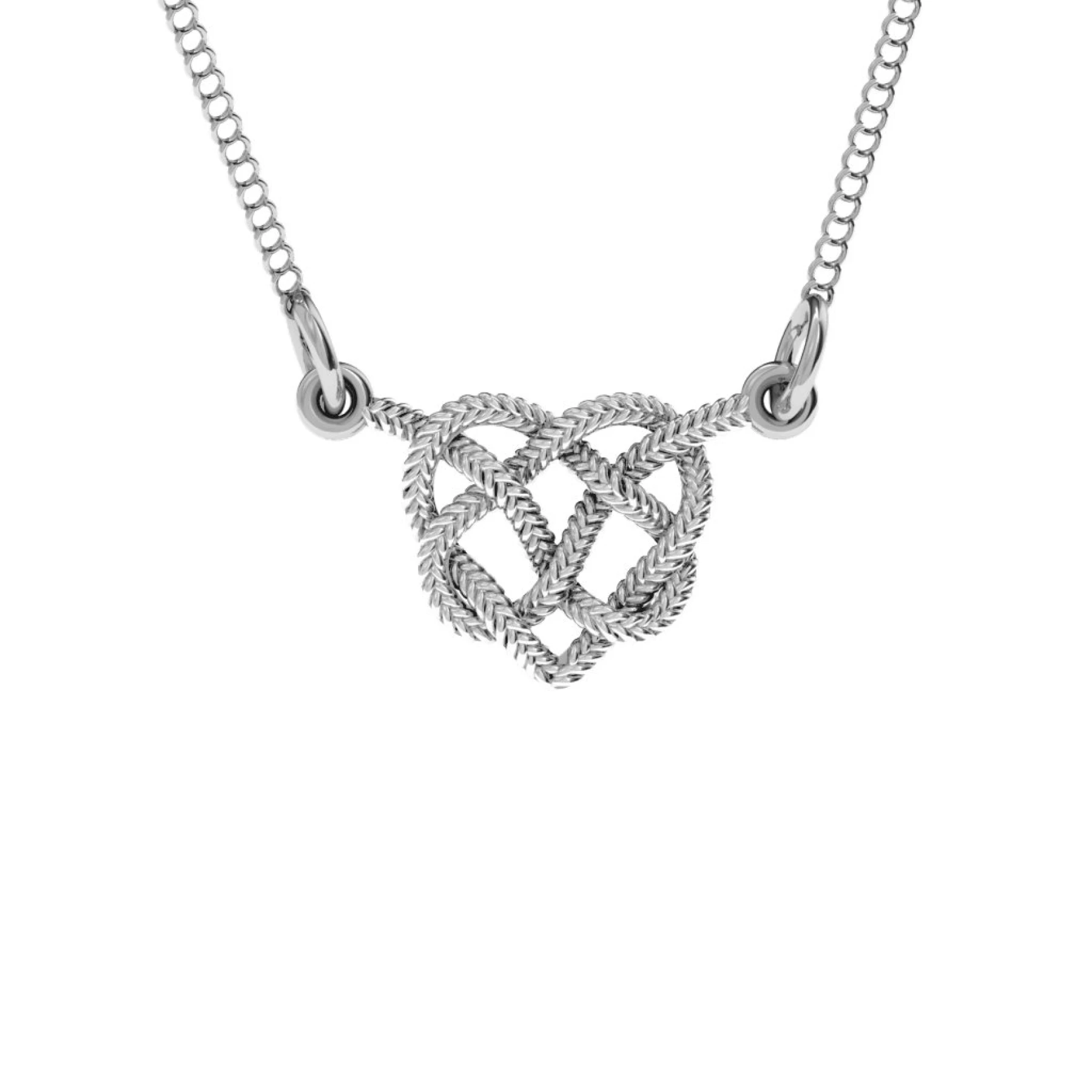 Braided Heart Knot Pendant