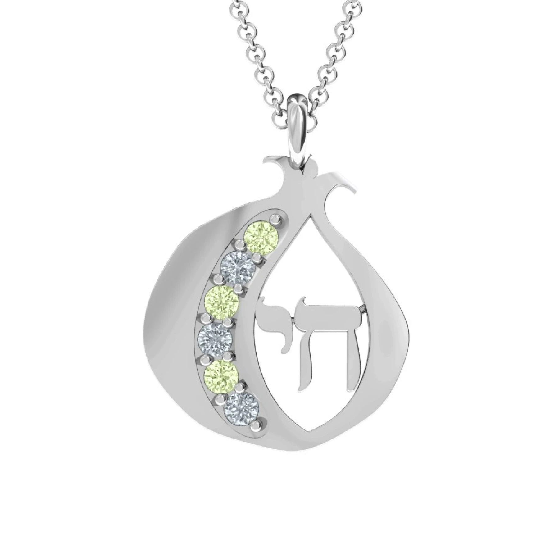Pomegranate with Chai Pendant - view 1
