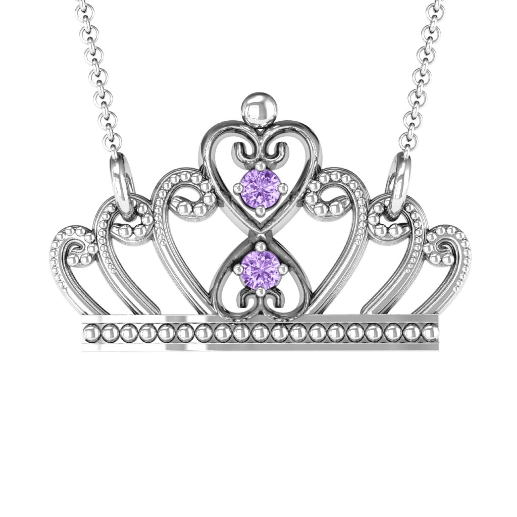 Charming Crown Necklace - view 1
