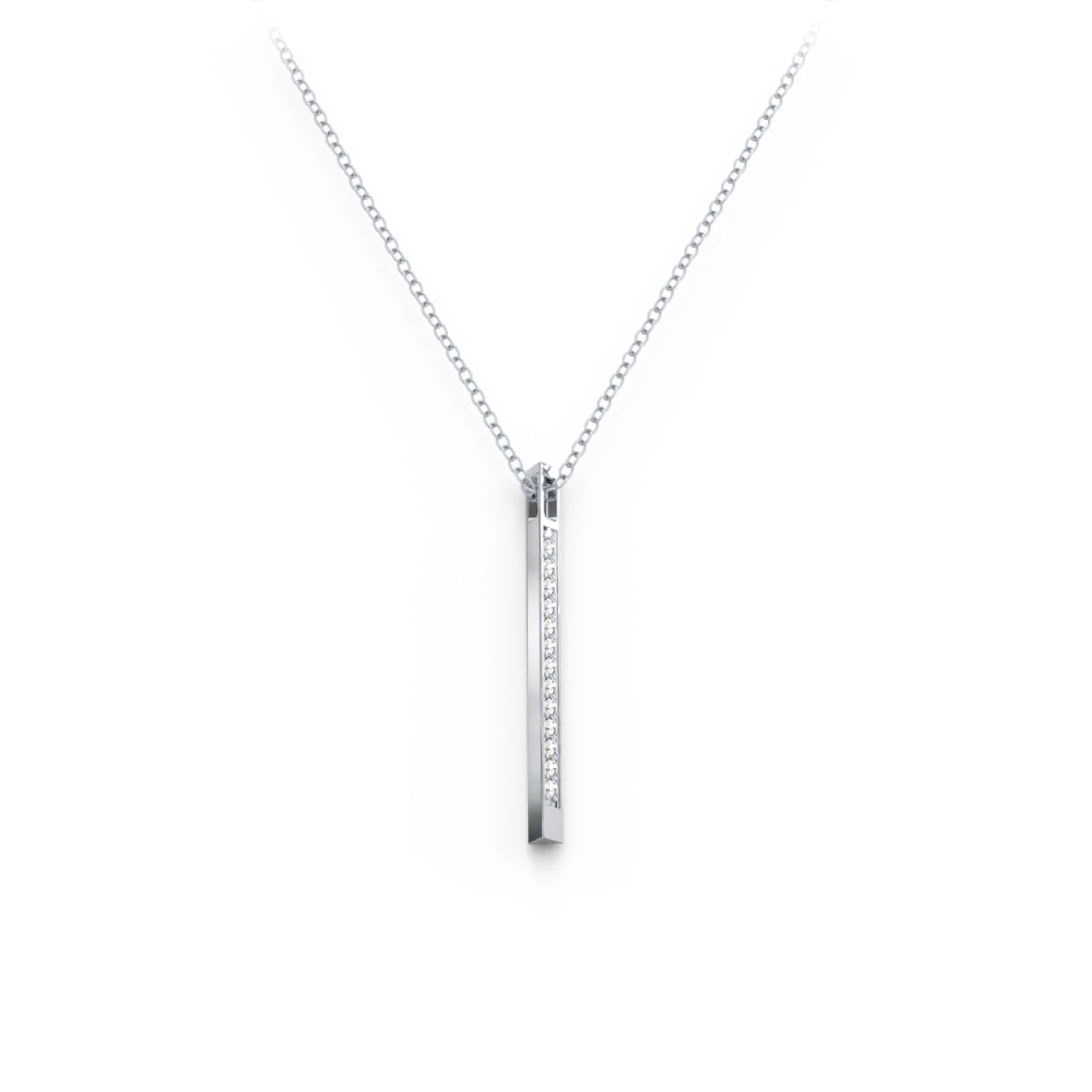 Triangle Bar Pendant with Accents