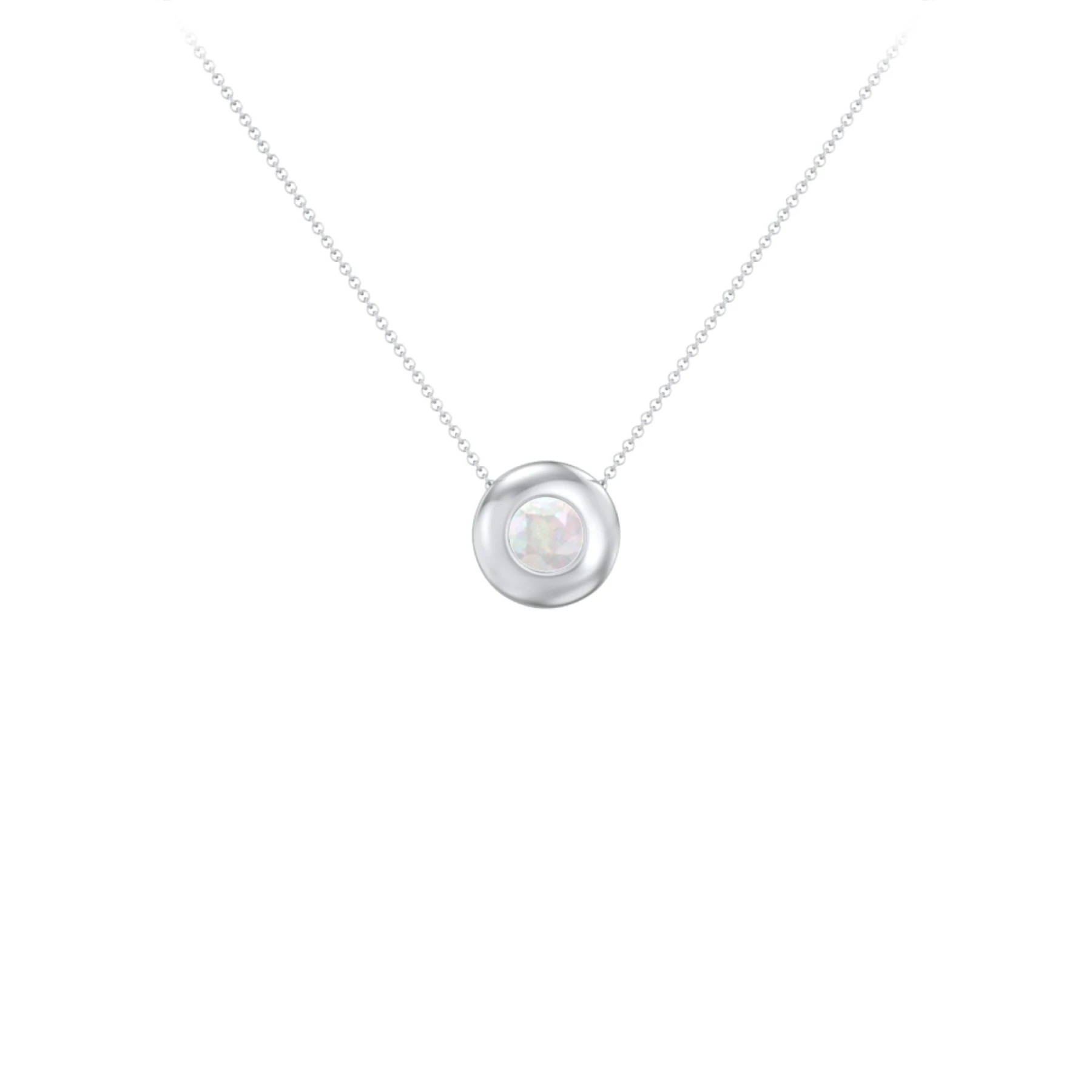 Solitaire 5mm Round Gemstone Pendant
