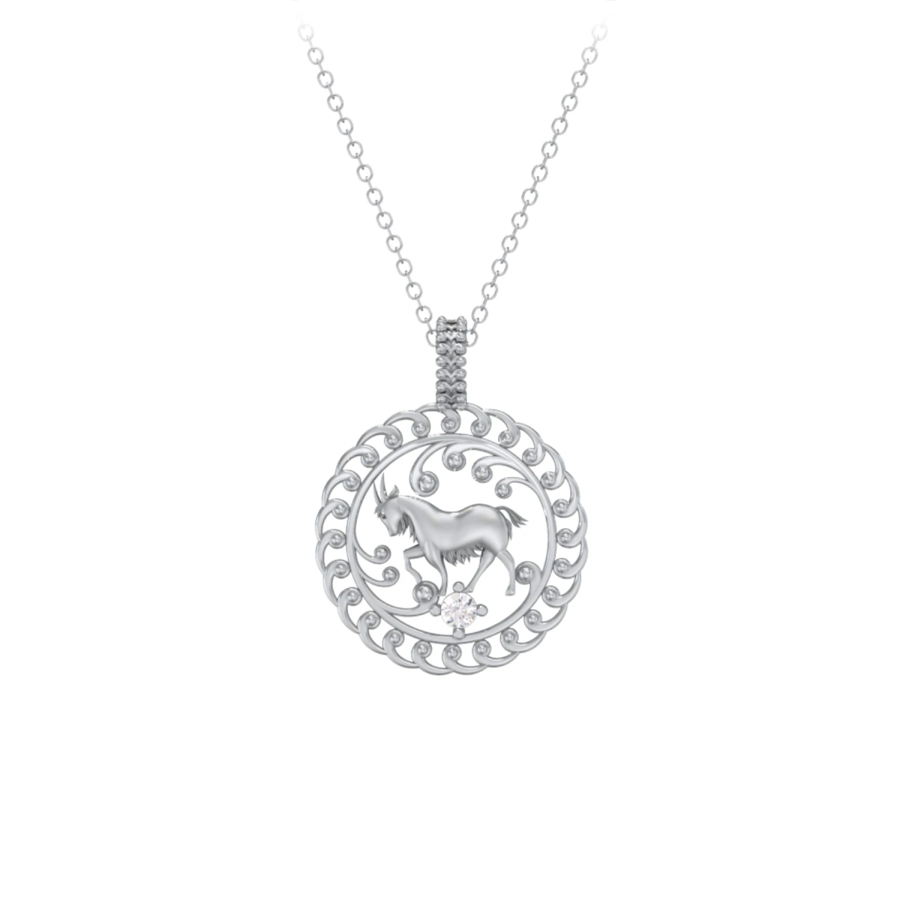 Year of the Goat Chinese Zodiac Medallion Necklace