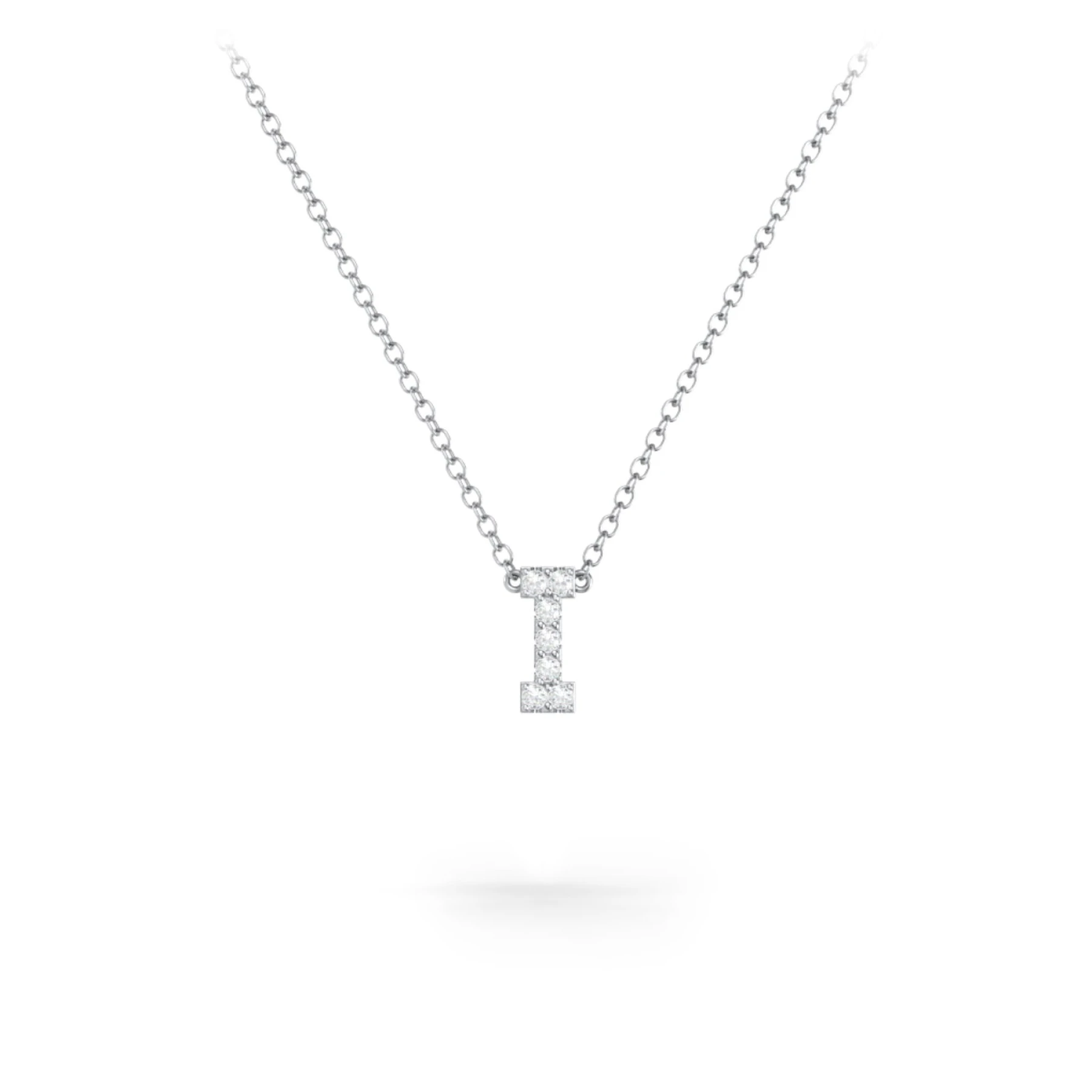 Pavé I Initial Necklace
