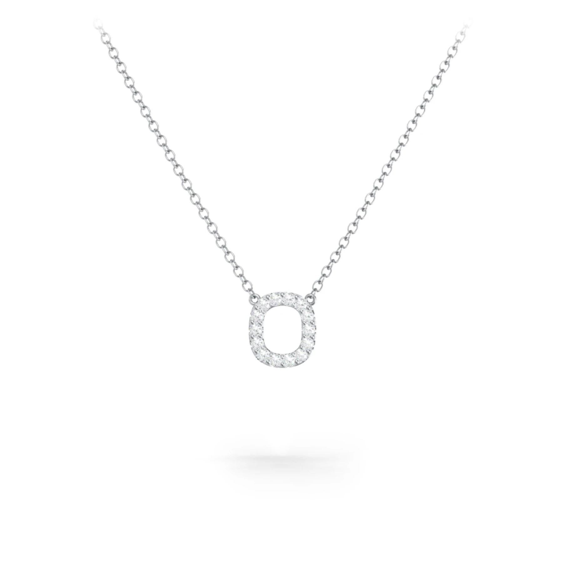 Pavé O Initial Necklace