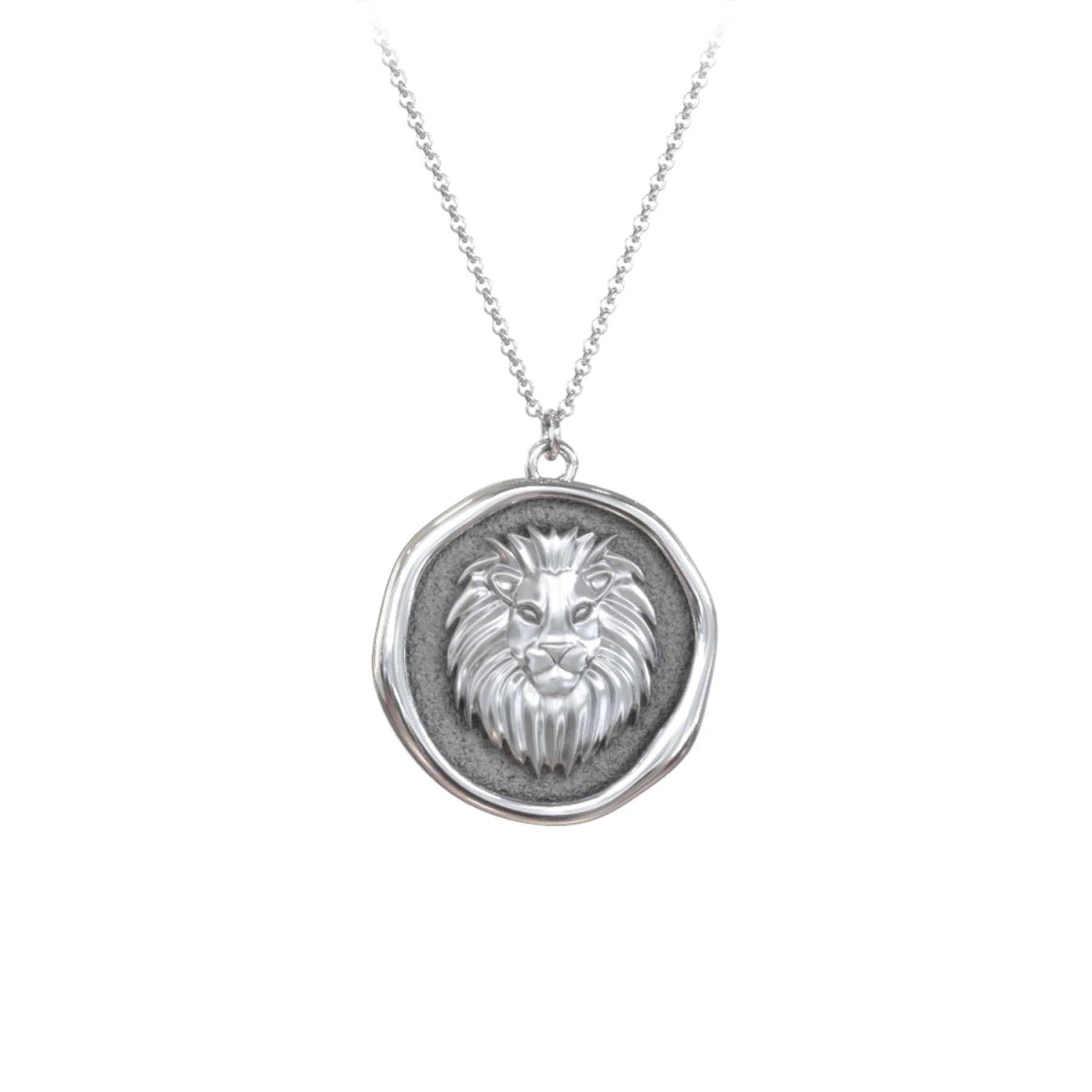 Engravable Leo Zodiac Medallion Necklace