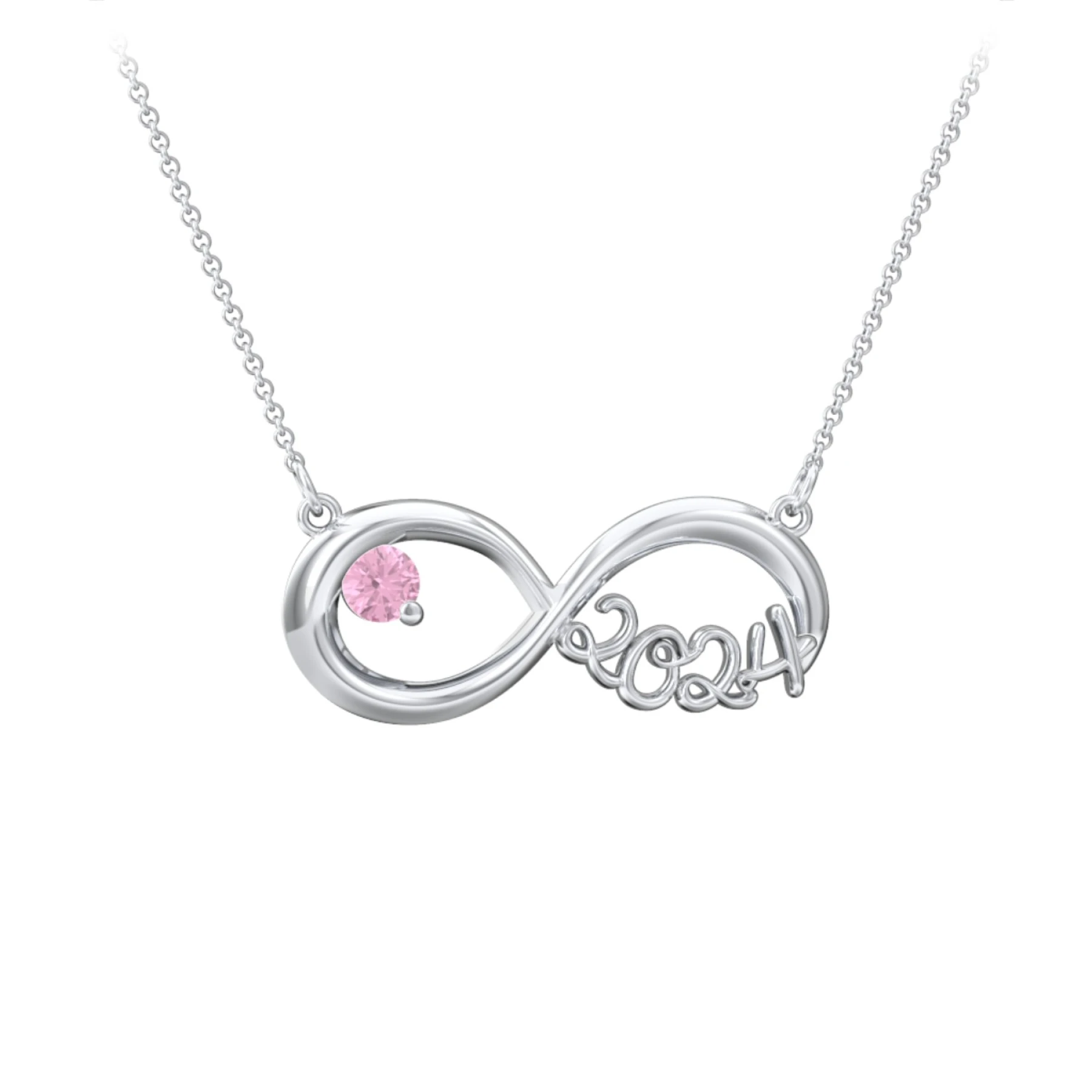 2024 Graduation Infinity Pendant With Gemstone