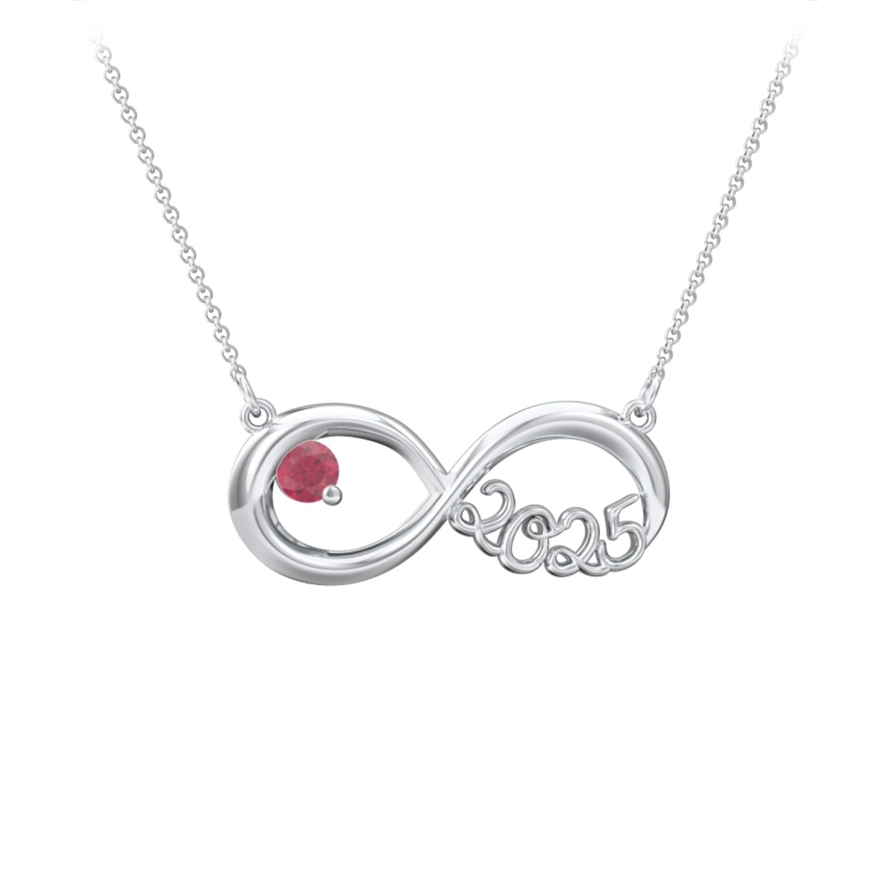 2025 Graduation Infinity Pendant With Gemstone