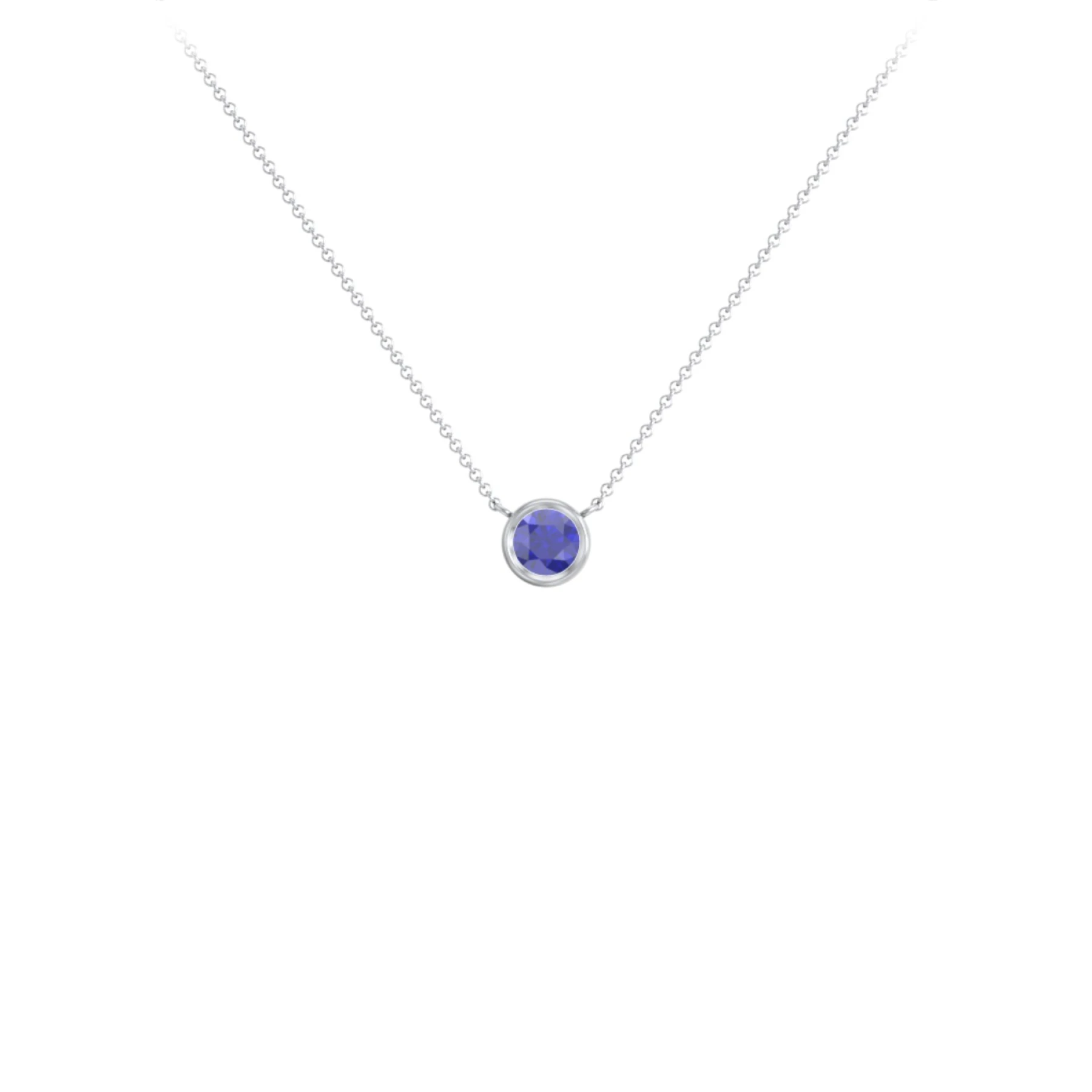 Bezel Set 4mm Gemstone Pendant