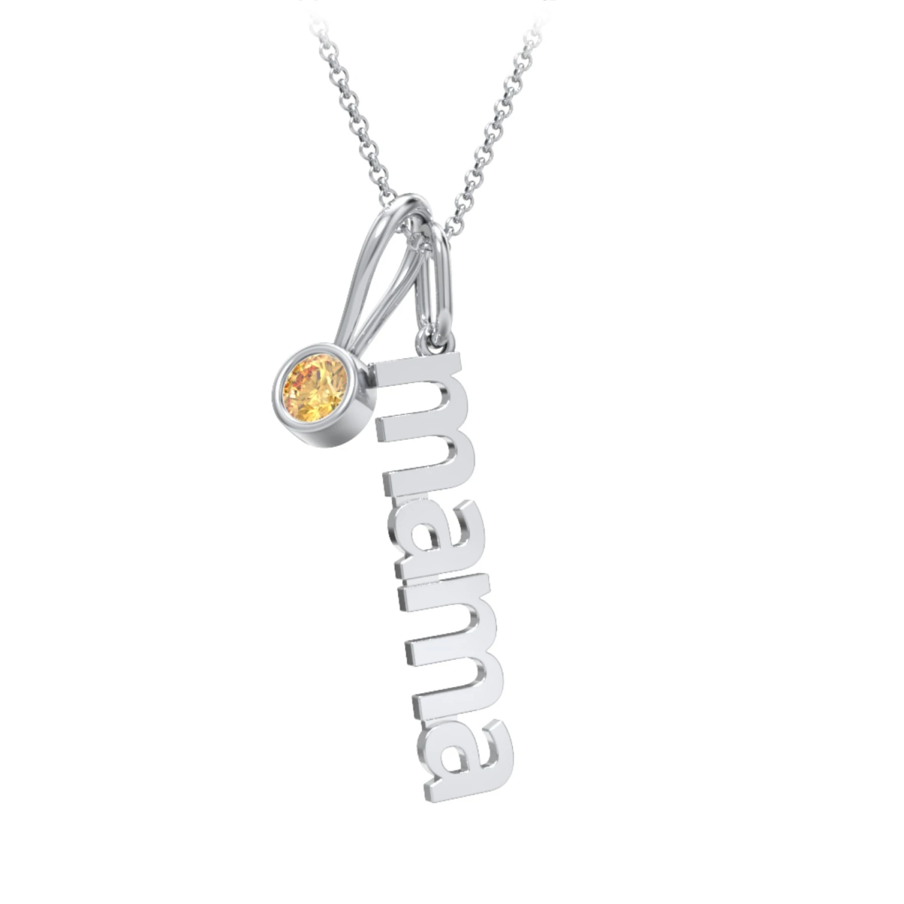 Modern Mama Necklace with Birthstone Charm