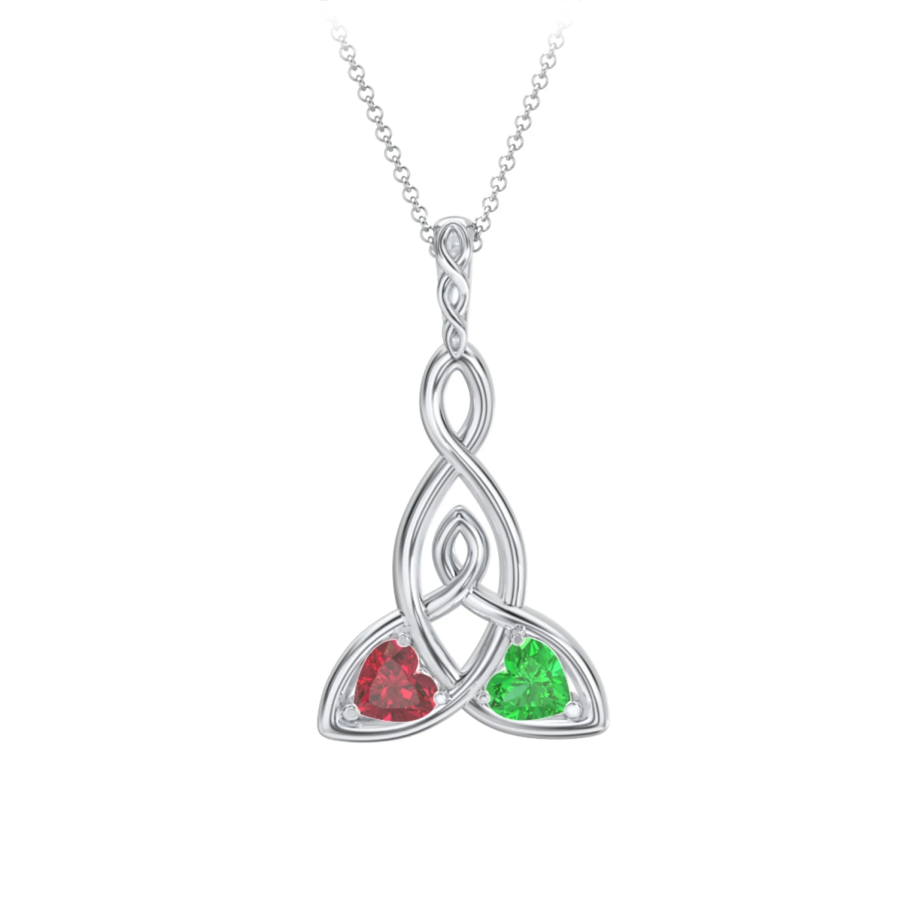 Celtic Motherhood Knot Birthstone Necklace