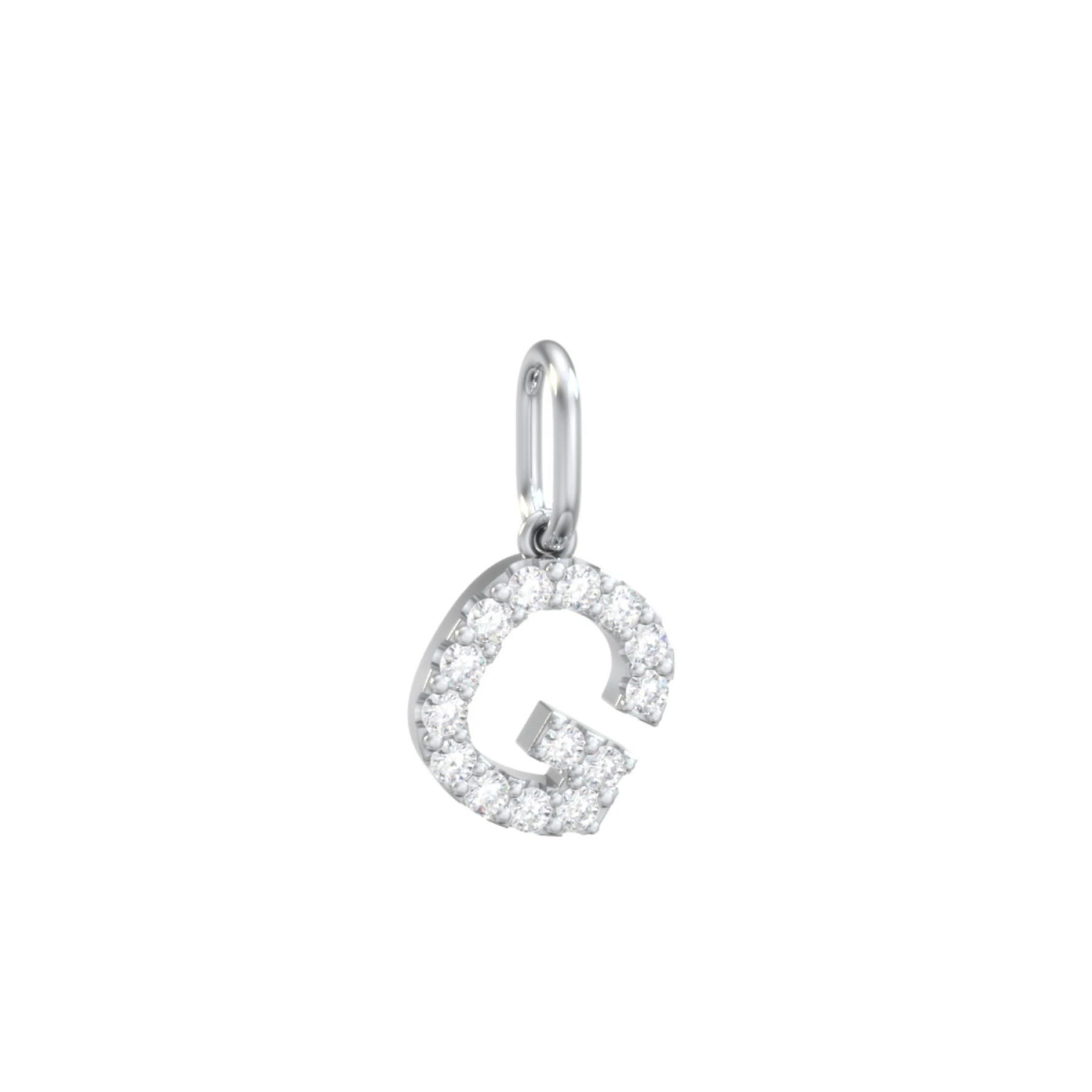 Pavé Initial Charm-G - view 1