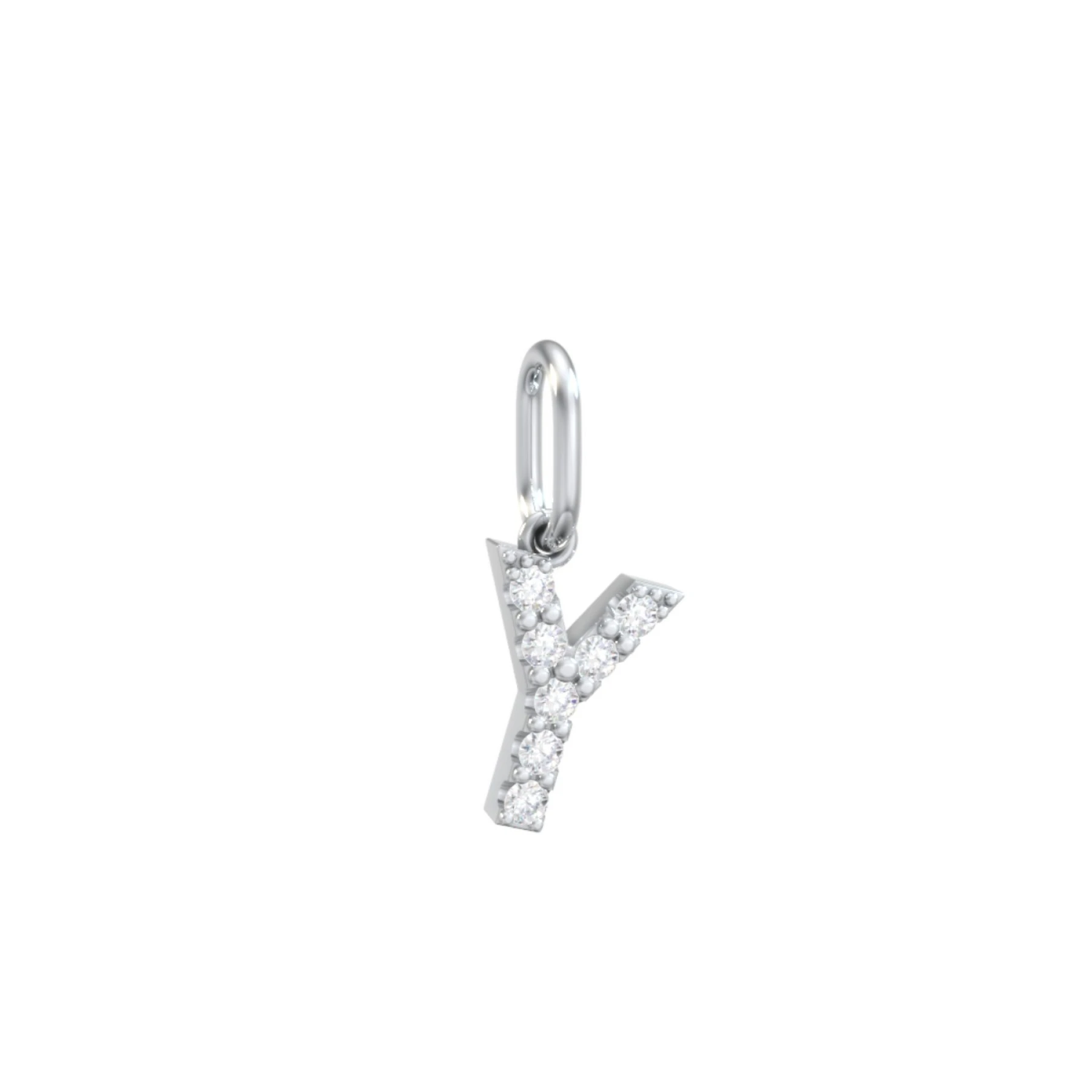 Pavé Initial Charm-Y - view 1