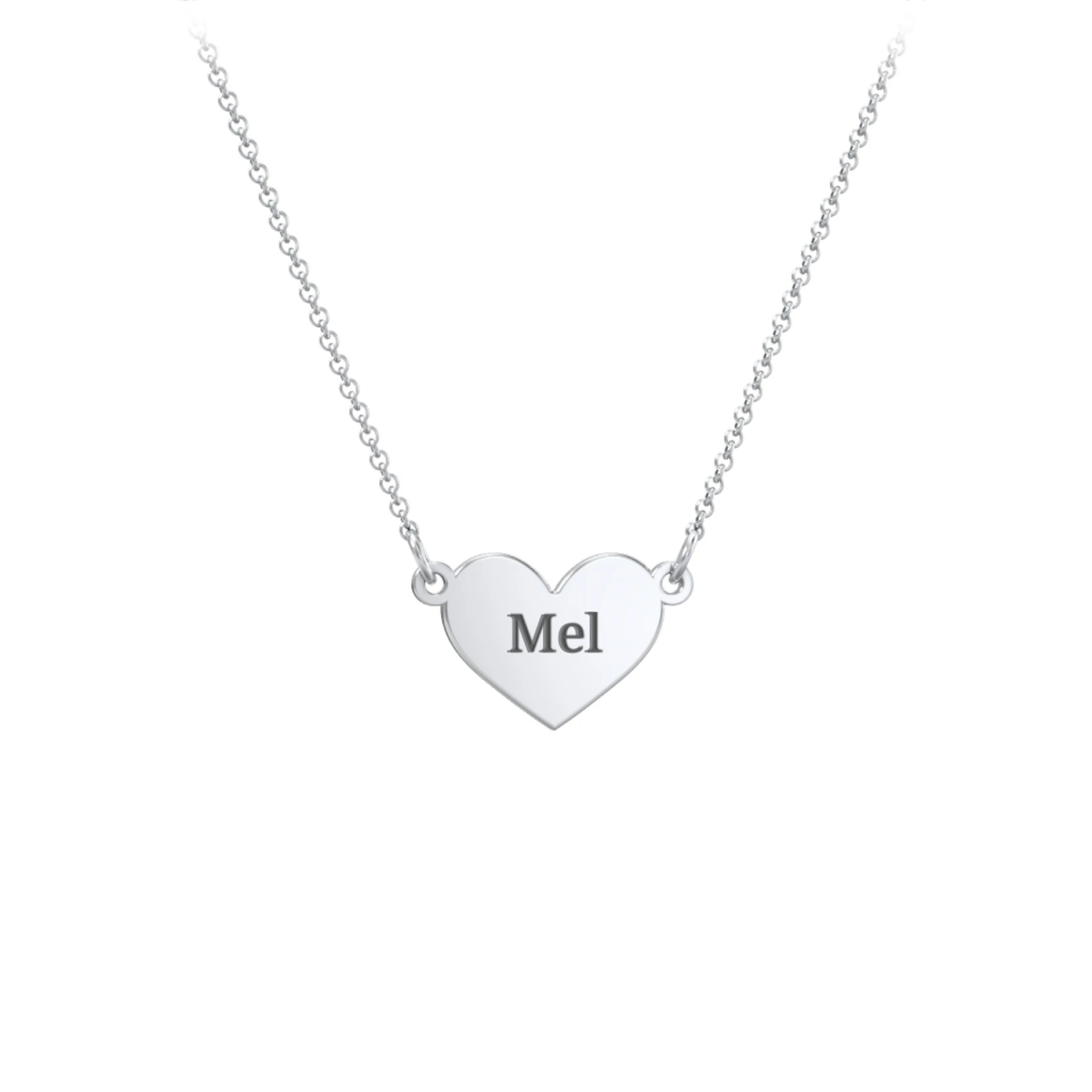 Kids Engravable Heart Necklace