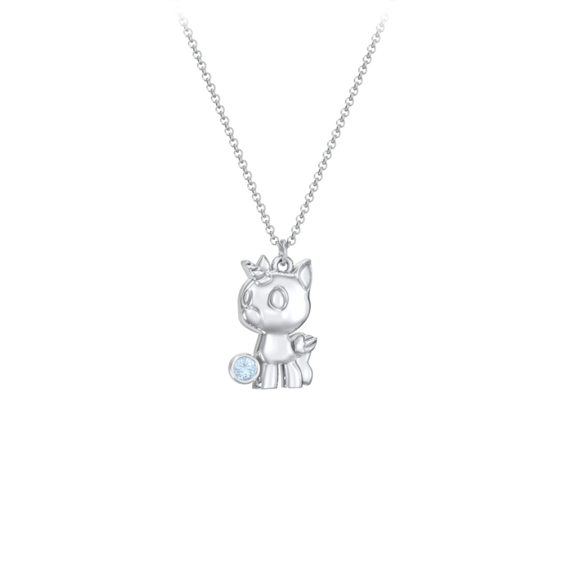 Baby Unicorn Birthstone Critter Necklace