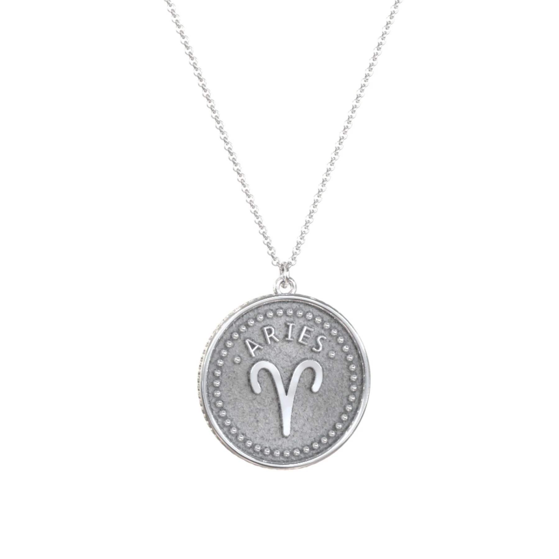 Aries Coin Charm Necklace