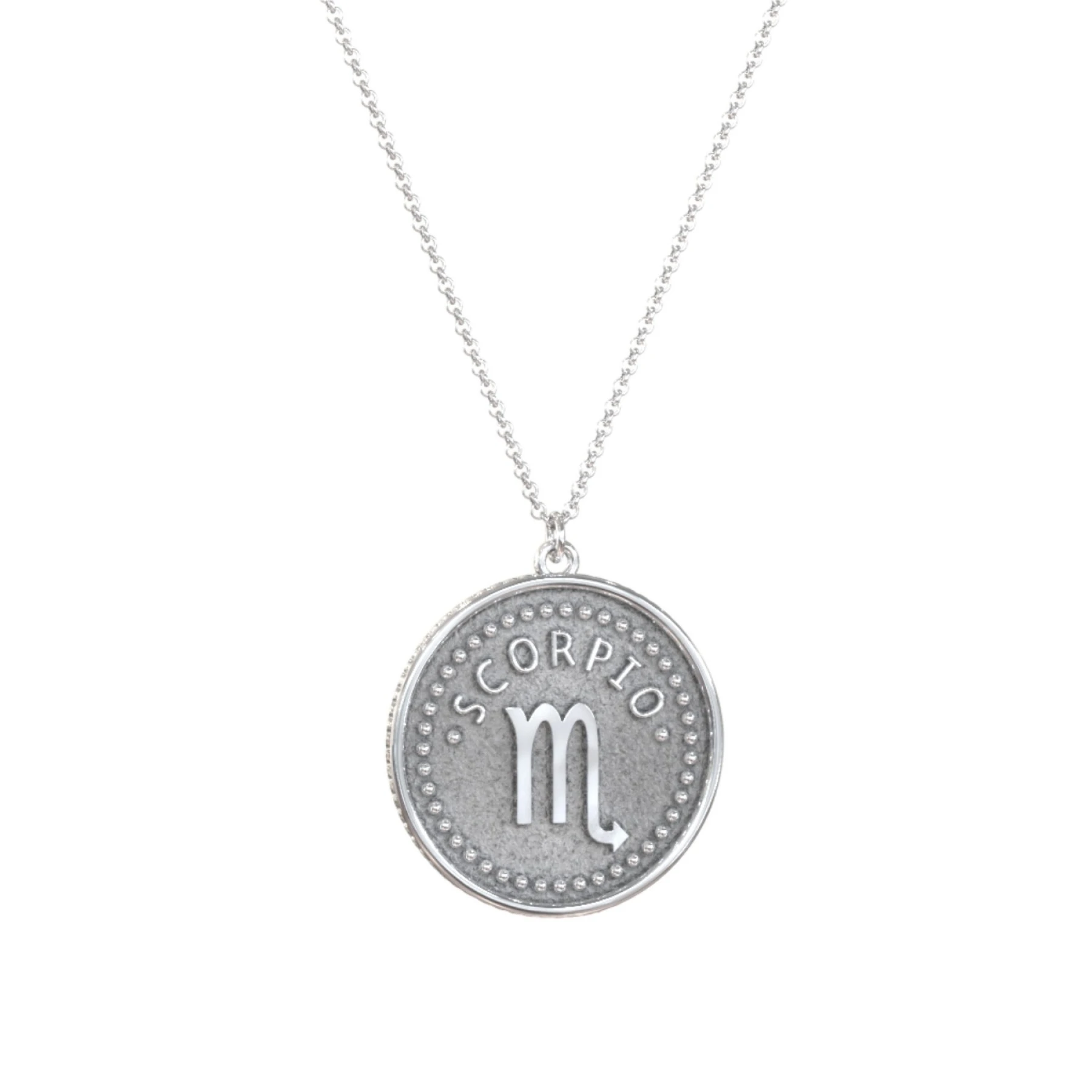 Scorpio Coin Charm Necklace