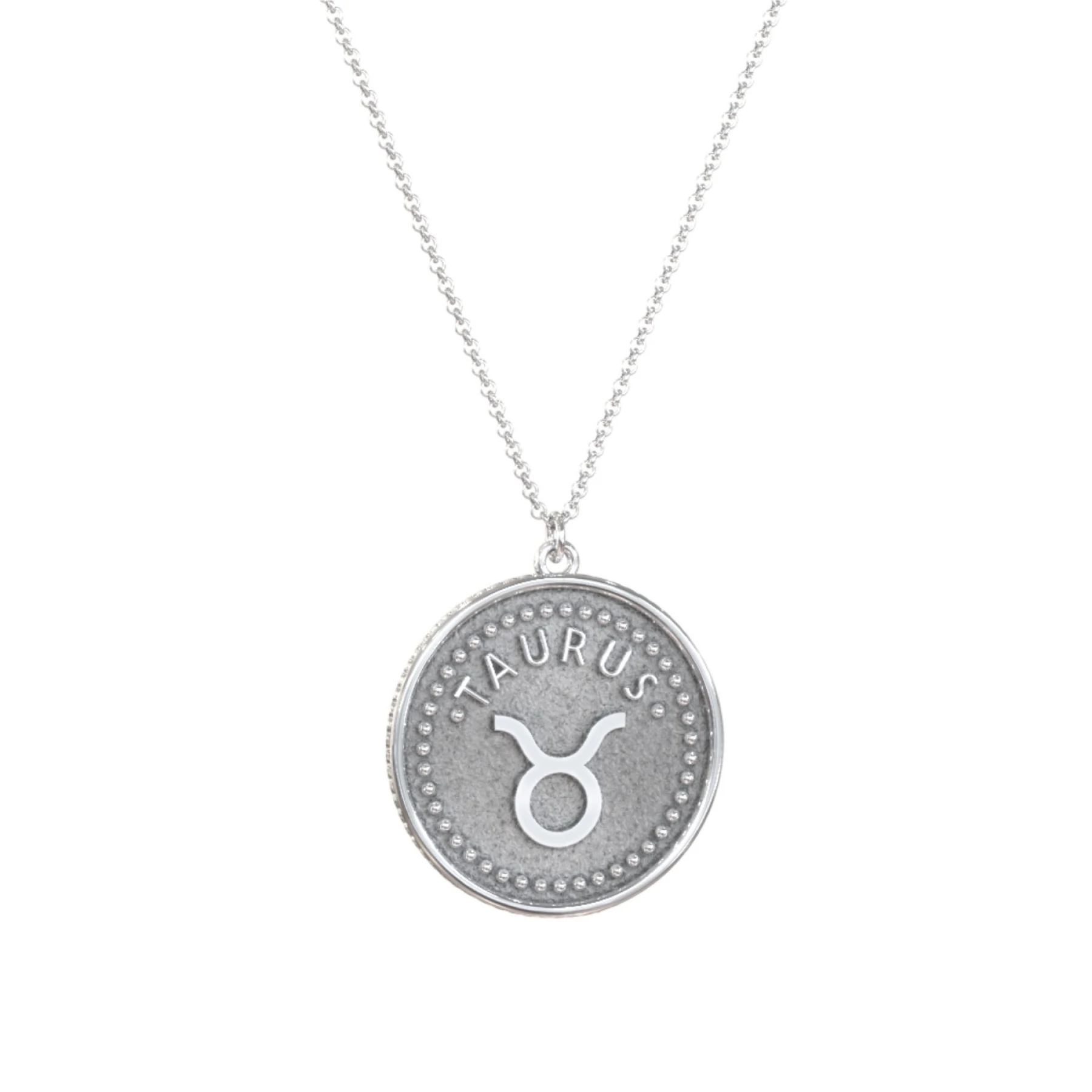 Taurus Coin Charm Necklace