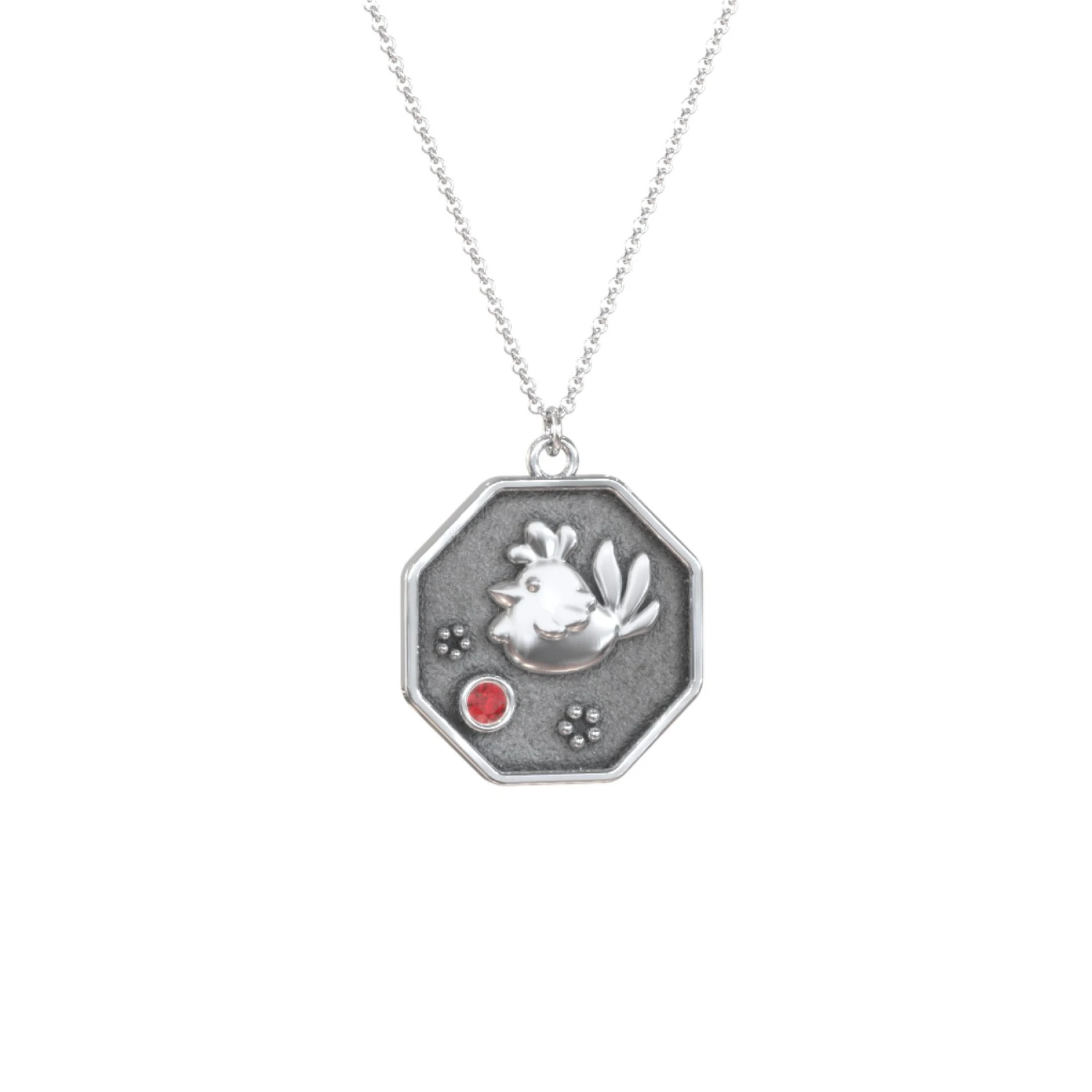 Year of the Rooster Engravable Zodiac Medallion Necklace - view 1