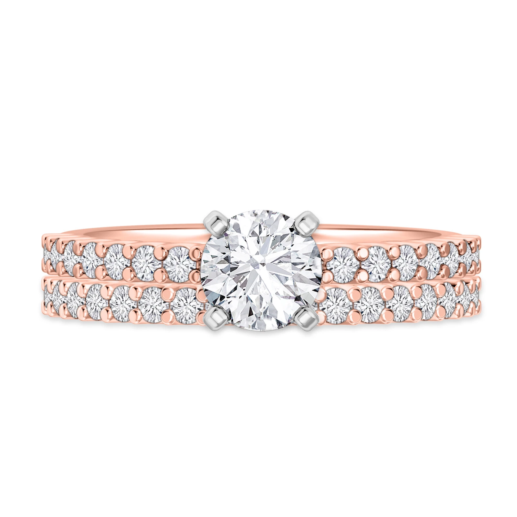 Prudence 1 1/5 Carat T.W. Diamond Round Solitaire Bridal Set - view 1