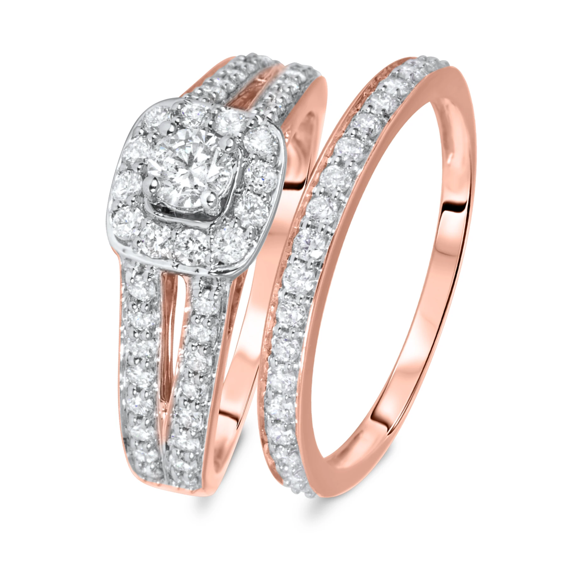 Demi 1 Carat T.W. Diamond Round Solitaire Bridal Set - view 1