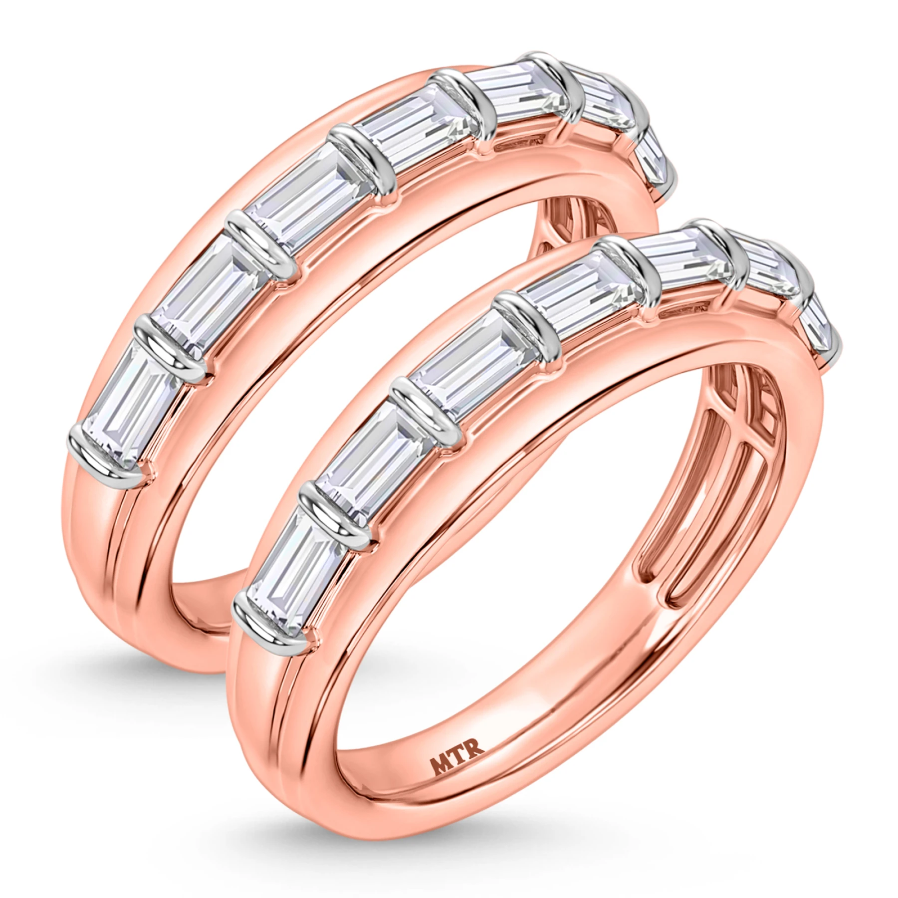 Canna 1 3/8 ct tw. Lab Grown Diamond Same Sex Mens Band Set