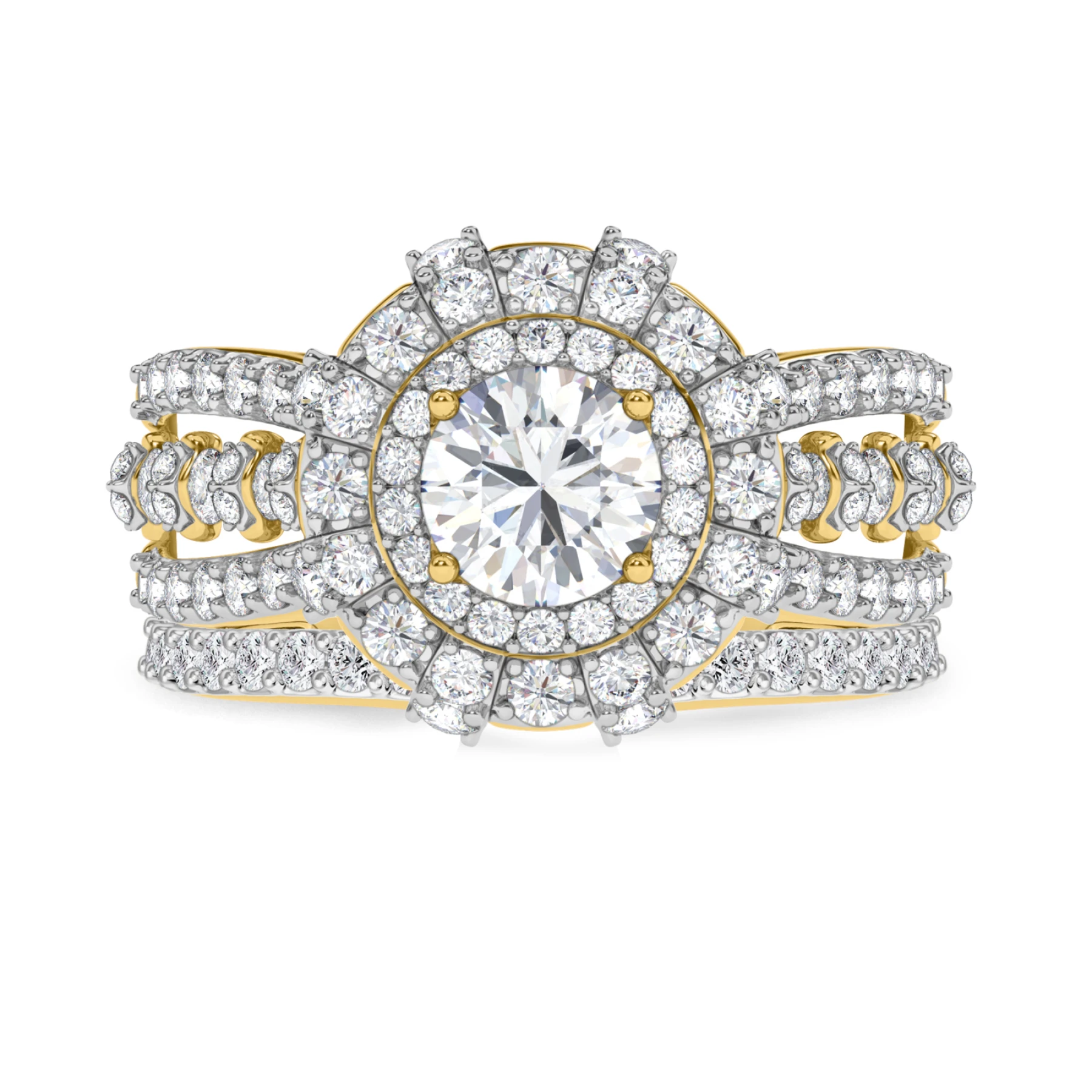 Jemma 2 ct tw. Lab Grown Diamond Round Solitaire Bridal Set - view 1