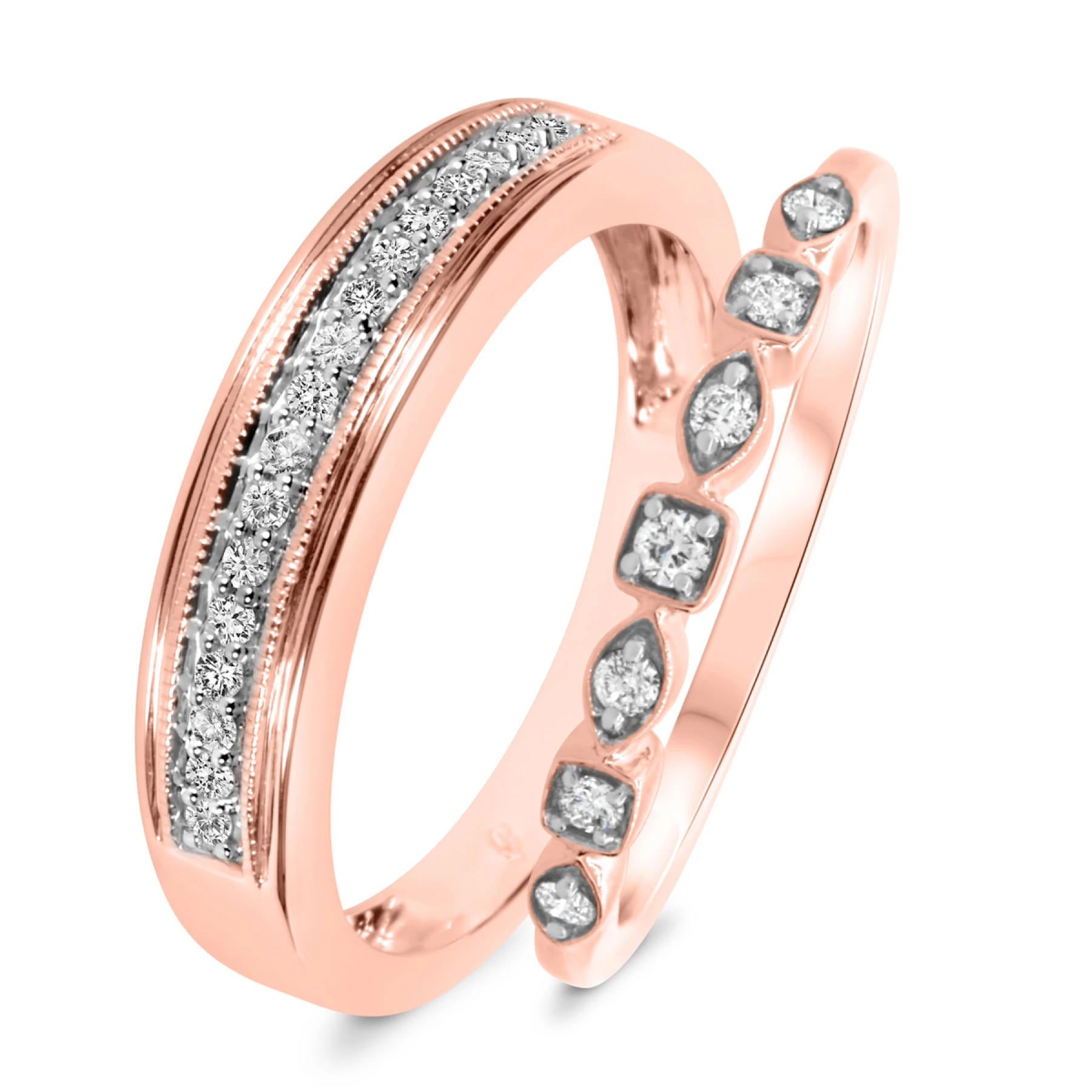Britt 1/4 ct tw. Diamond Wedding Band Set - view 1