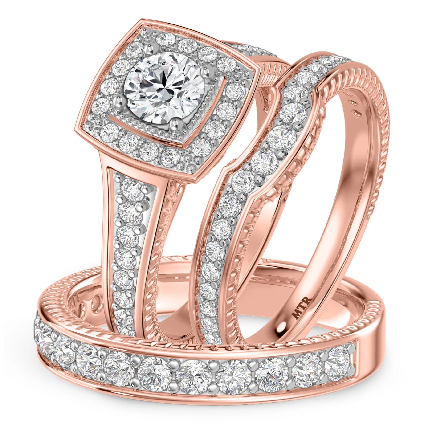 Kadia 2 1/4 ct tw. Lab Grown Diamond Round Solitaire Trio Set - view 1