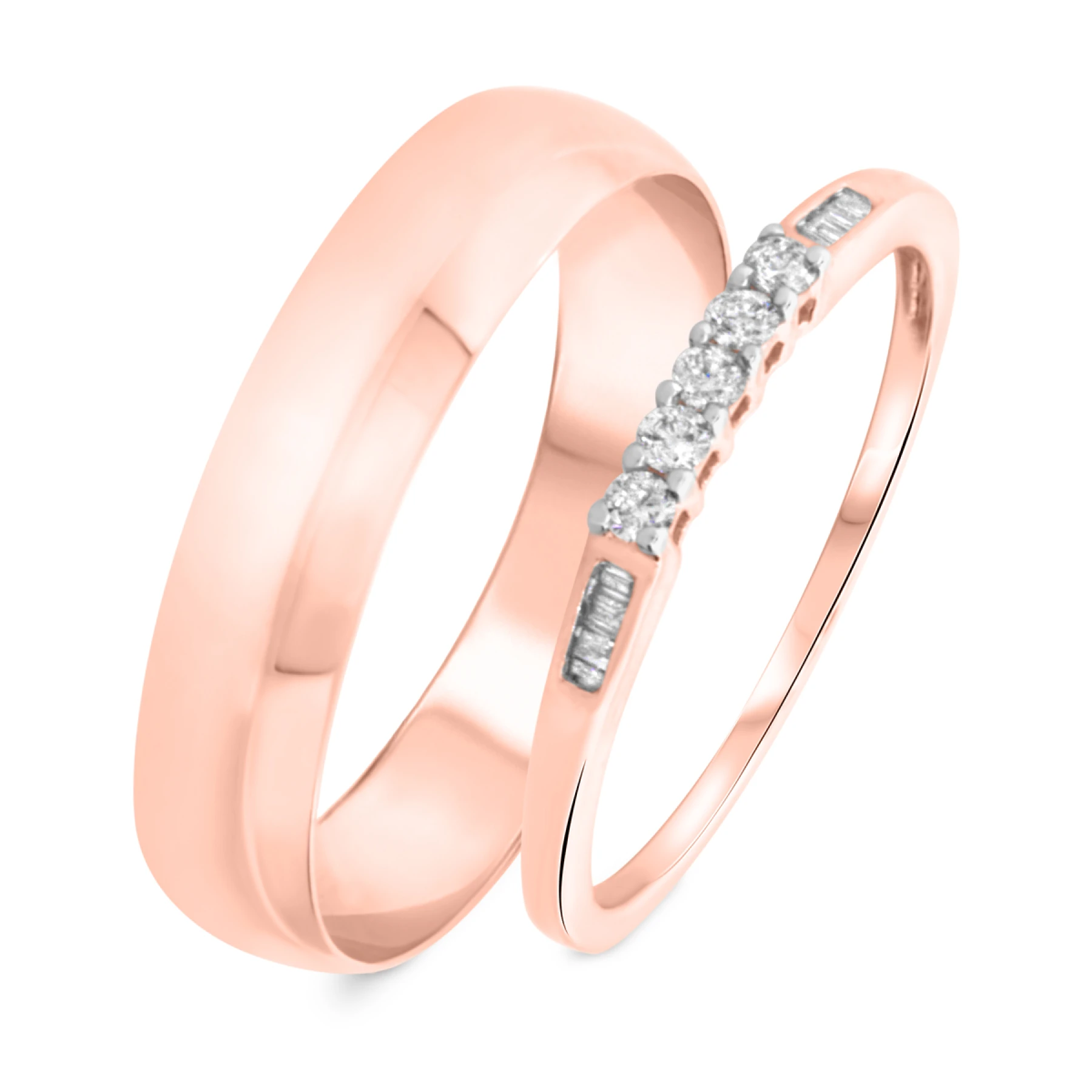 Wilhelmina 1/6 ct tw. Diamond Wedding Band Set - view 1