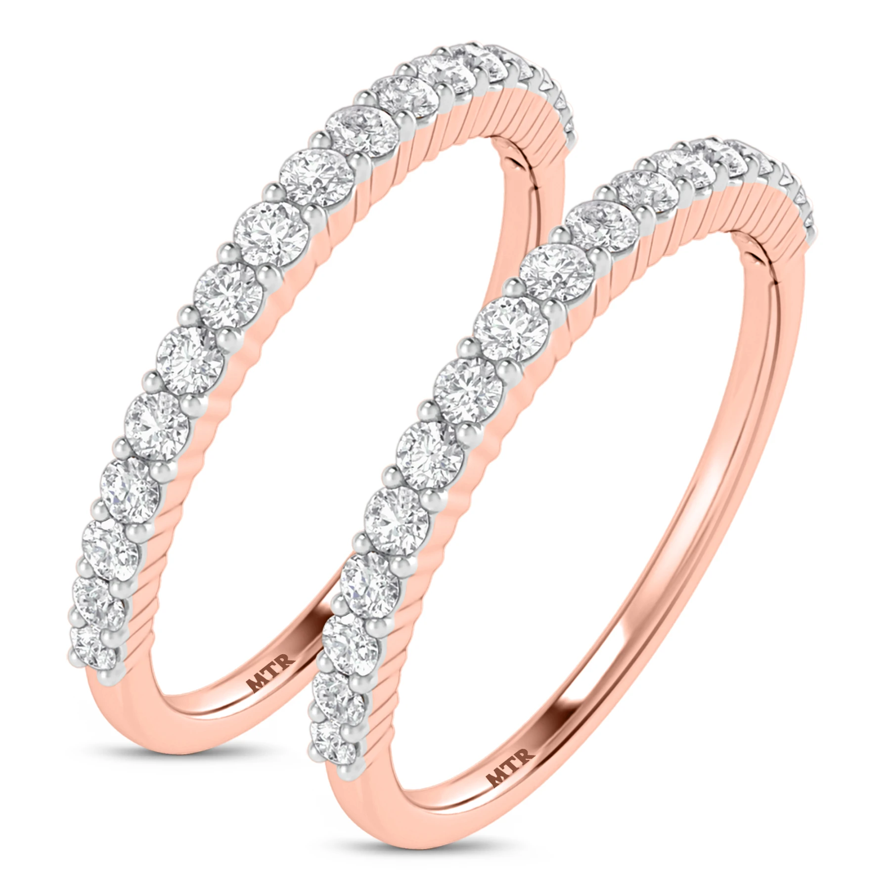 Stella 1/2 ct tw. Lab Grown Diamond Same Sex Ladies Band Set - view 1