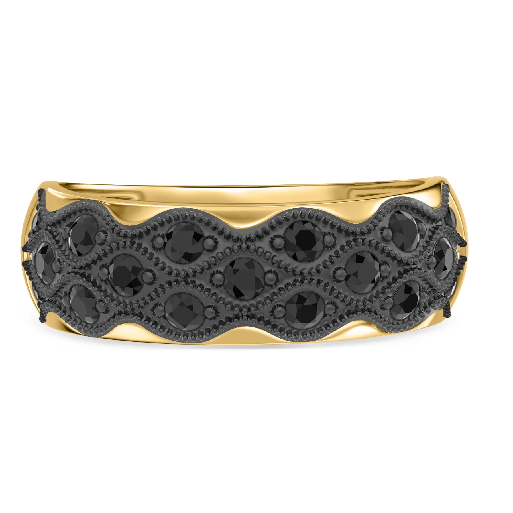 Geena 5/8 ct tw. Black Diamond Mens Band