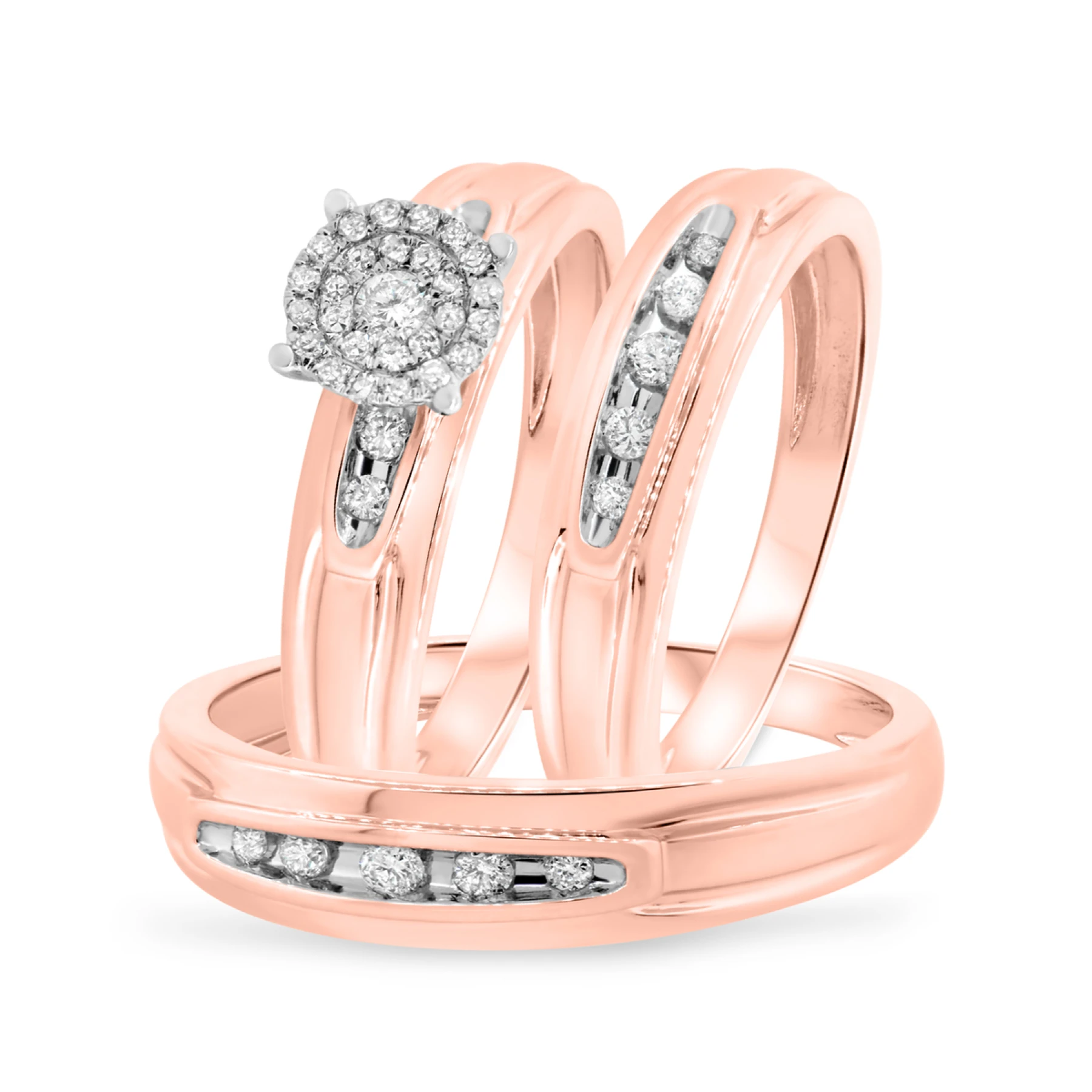 Zara 1/3 ct tw. Round Cluster Trio Set