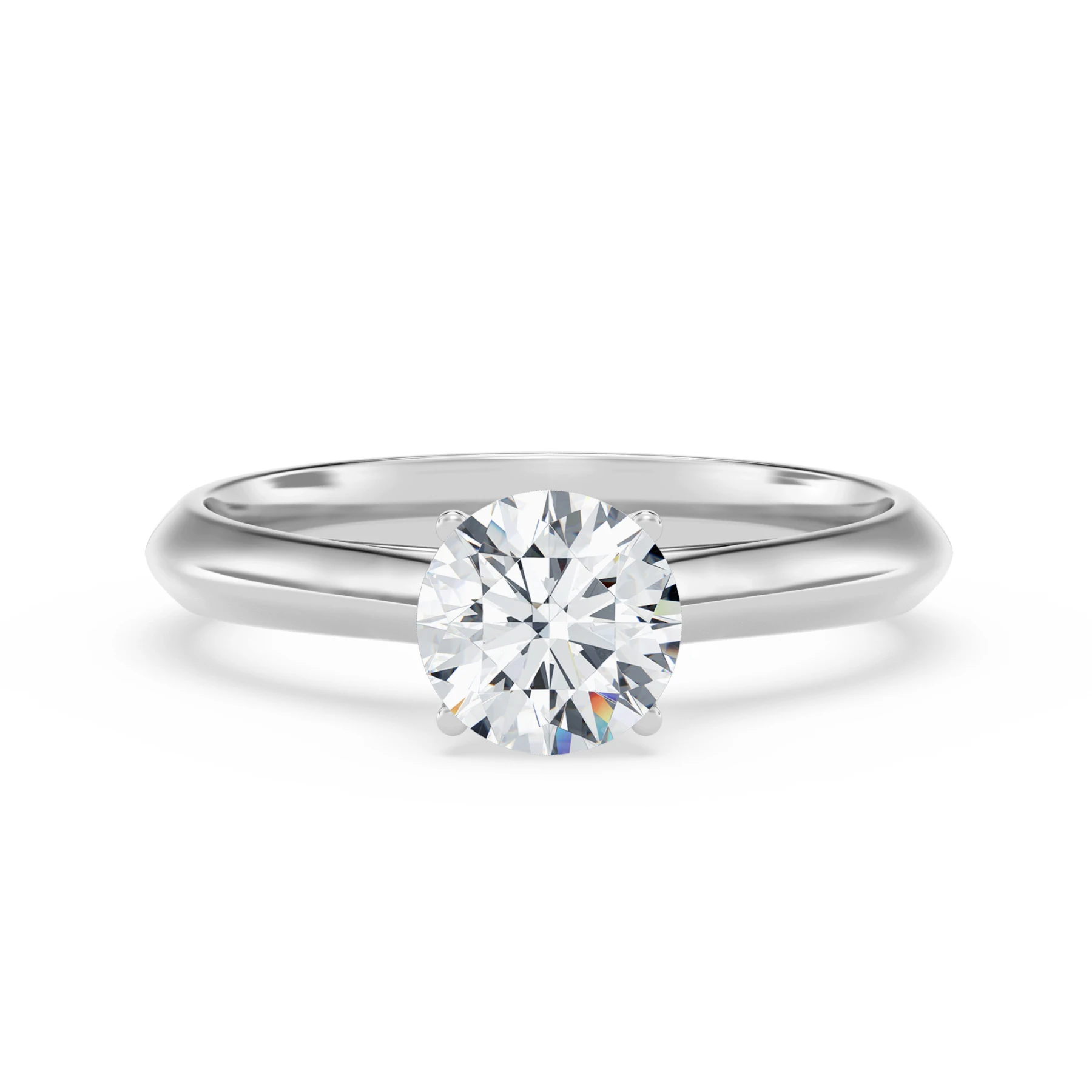 Jena 3/4 ct tw. Lab Grown Diamond Round Solitaire Engagement Ring Vermeil