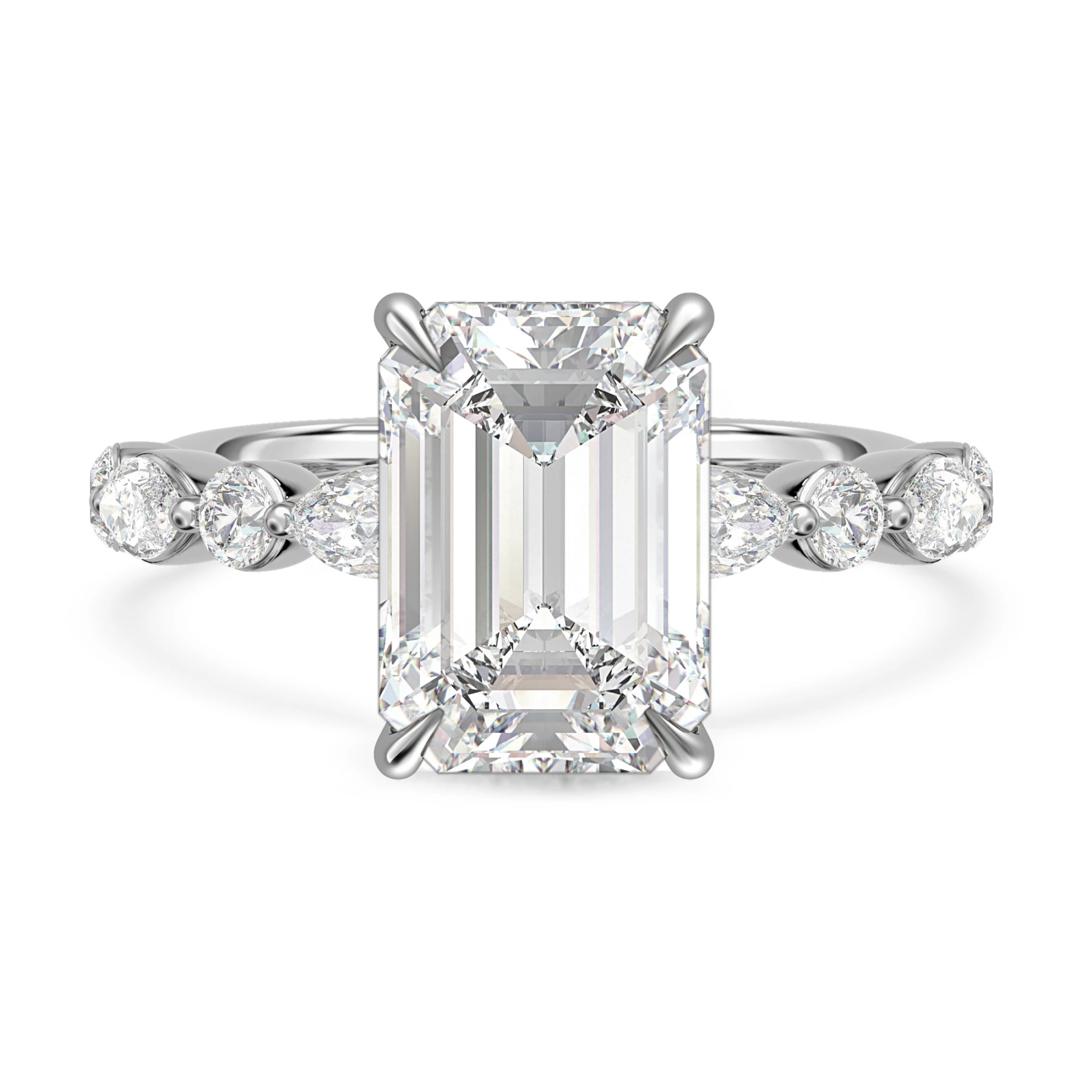 Stacy 5 7/8 ct tw. Lab Grown Diamond Emerald Solitaire Engagement Ring