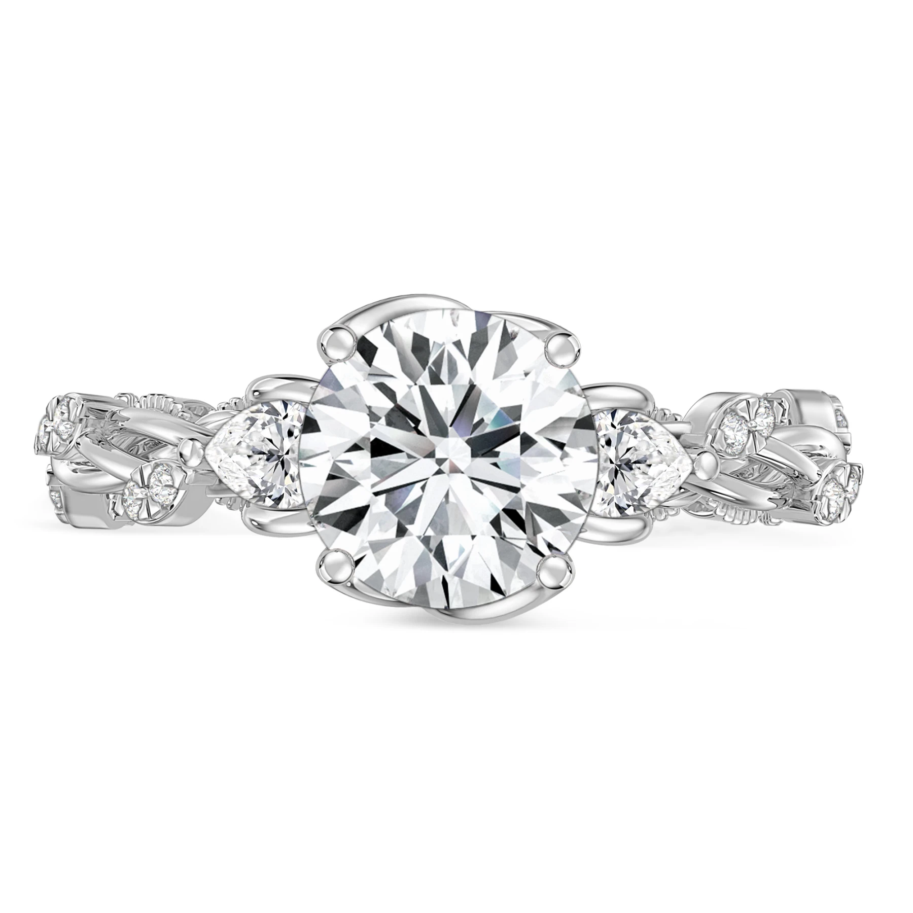 Verde Nature Inspired Twig 2 1/3 ct tw. Lab Grown Diamond Engagement Ring