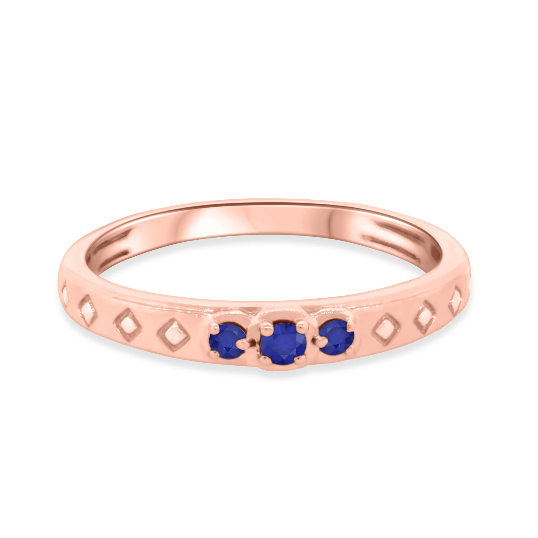 Azaleia 1/10 Carat T.W. Sapphire and Diamond Ladies Wedding Band - view 1