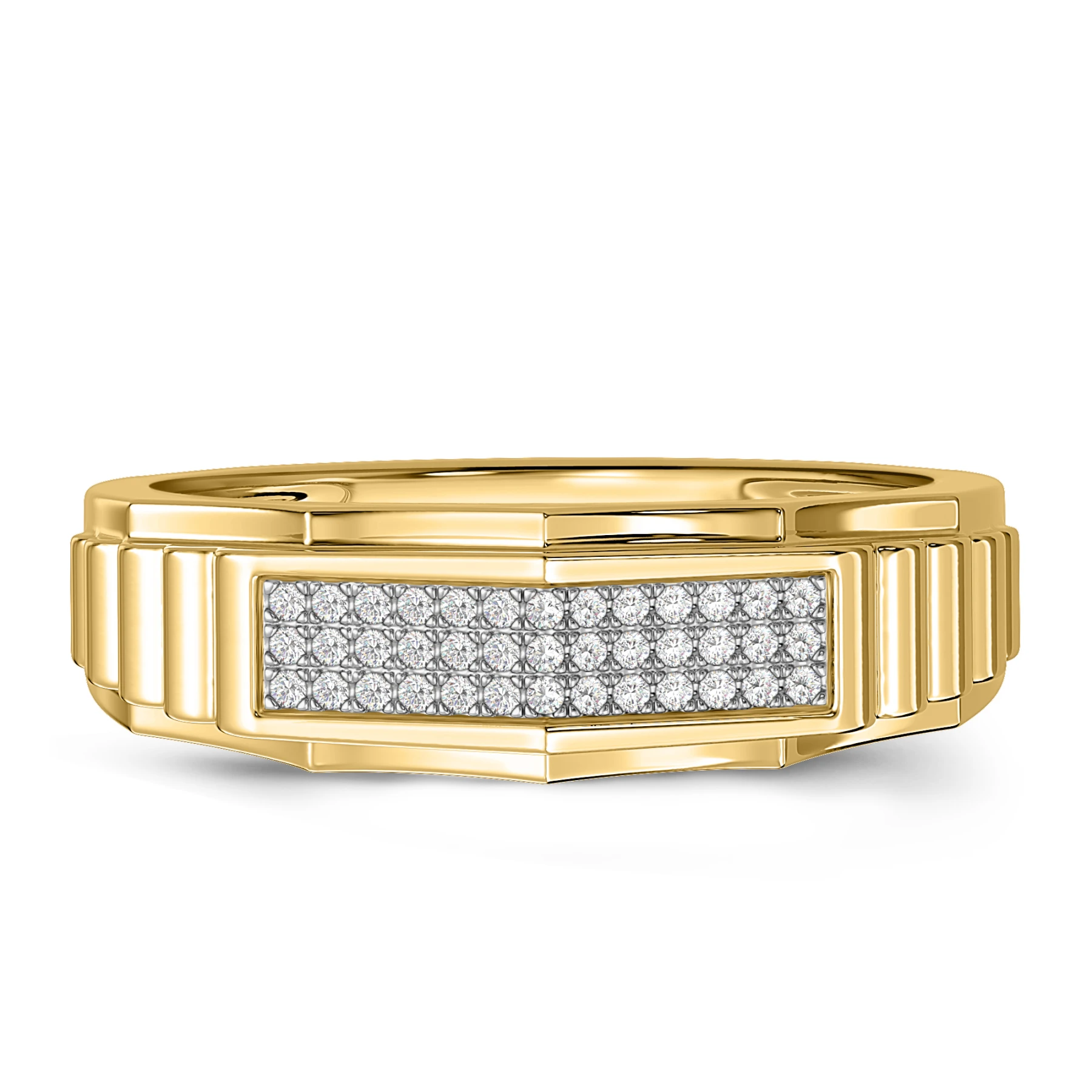 Kalila 1/6 ct tw. Lab Grown Diamonds Mens Band Vermeil