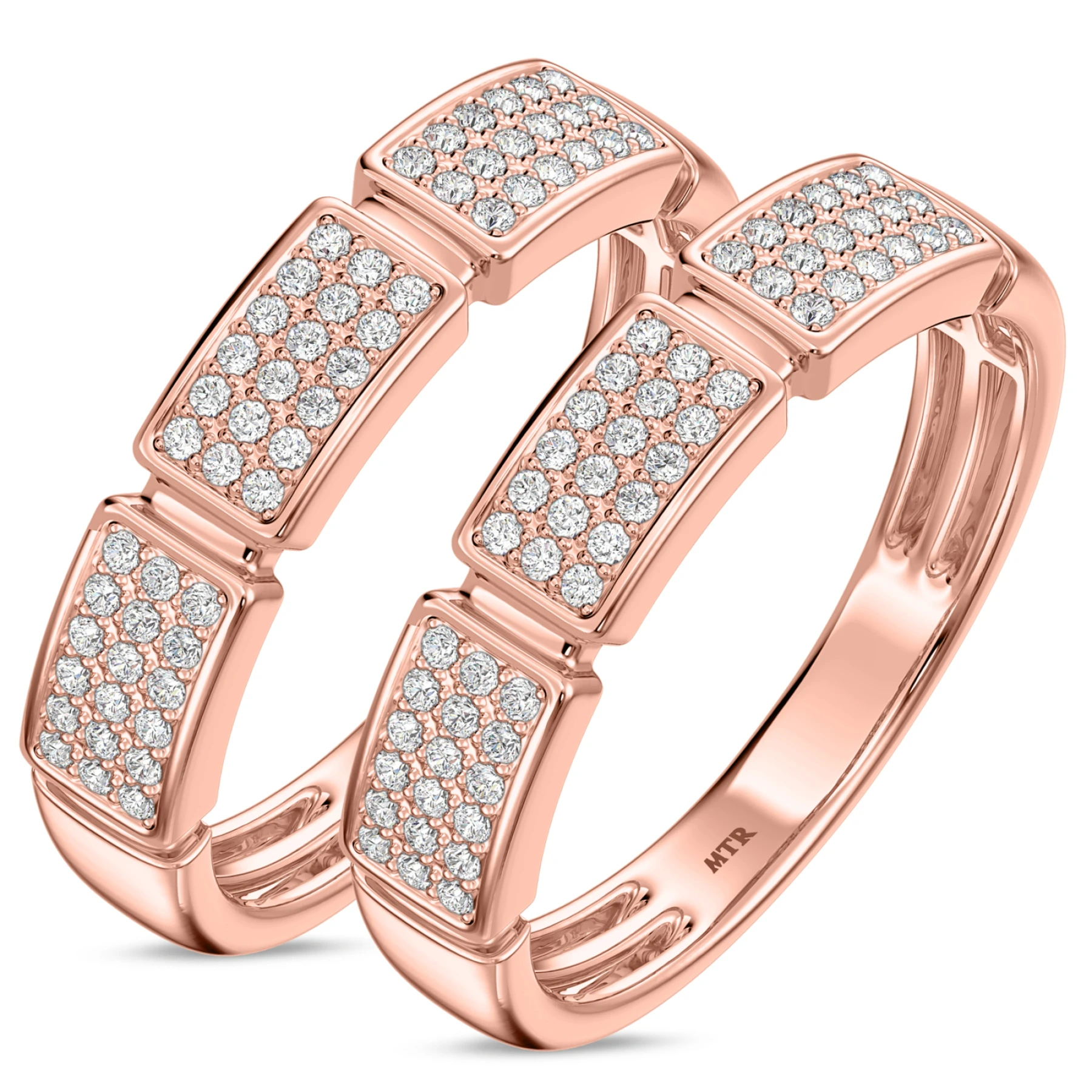 Trenza 1/2 ct tw. Lab Grown Diamond Same Sex Mens Band Set