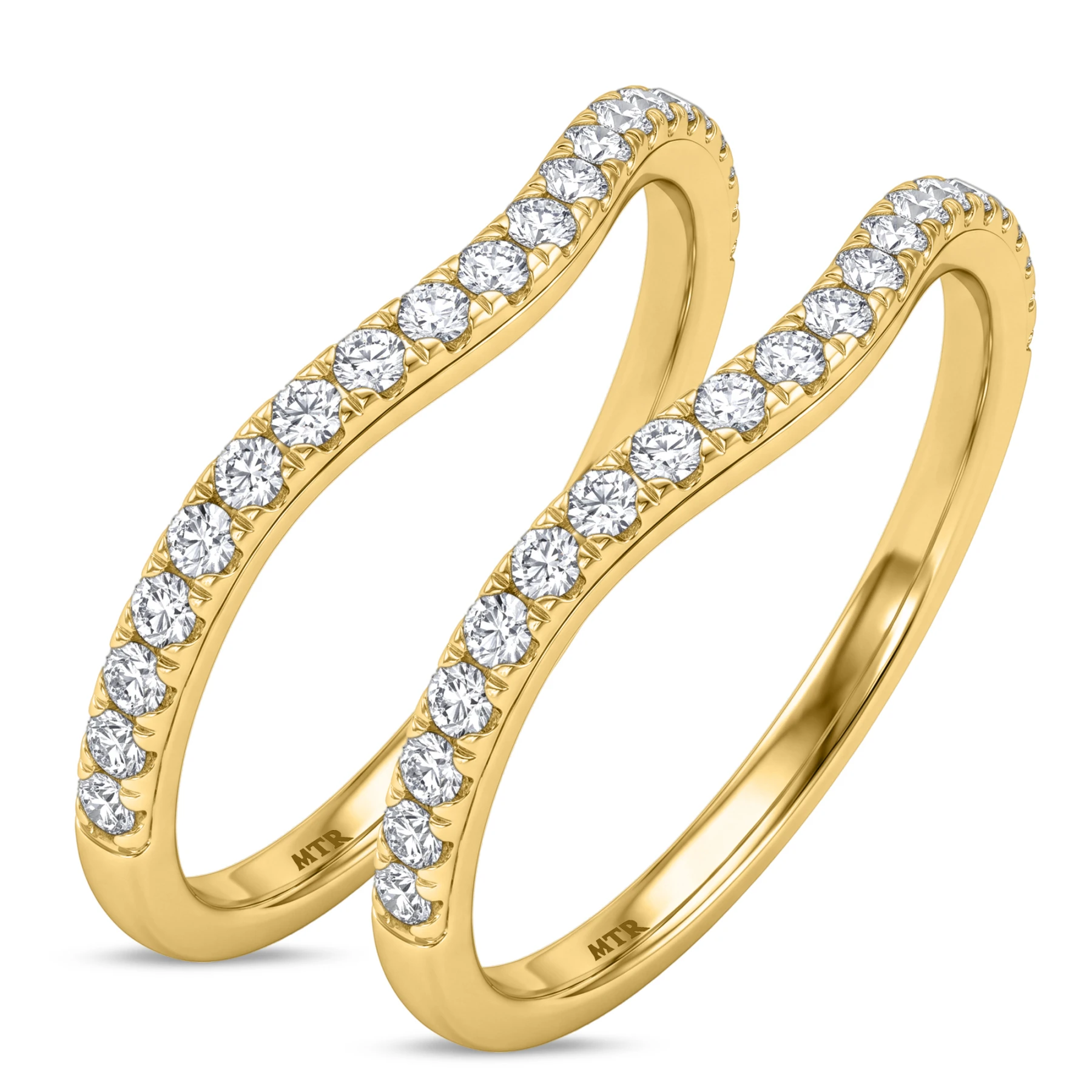 Rosavina 1/3 ct tw. Lab Grown Diamond Same Sex Ladies Band Set
