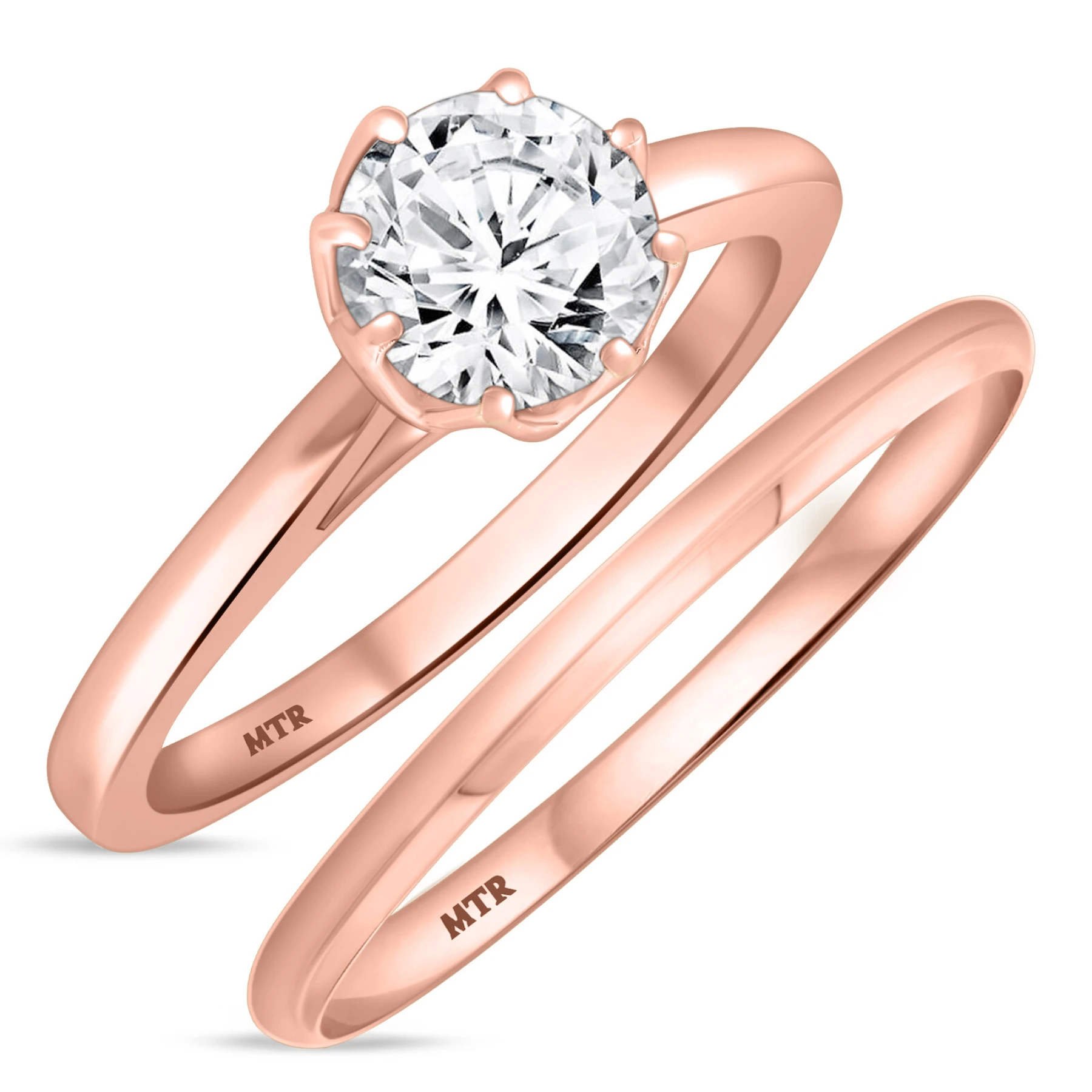 Allonia 1 ct tw. Lab Grown Diamond Round Solitaire Bridal Set - view 1