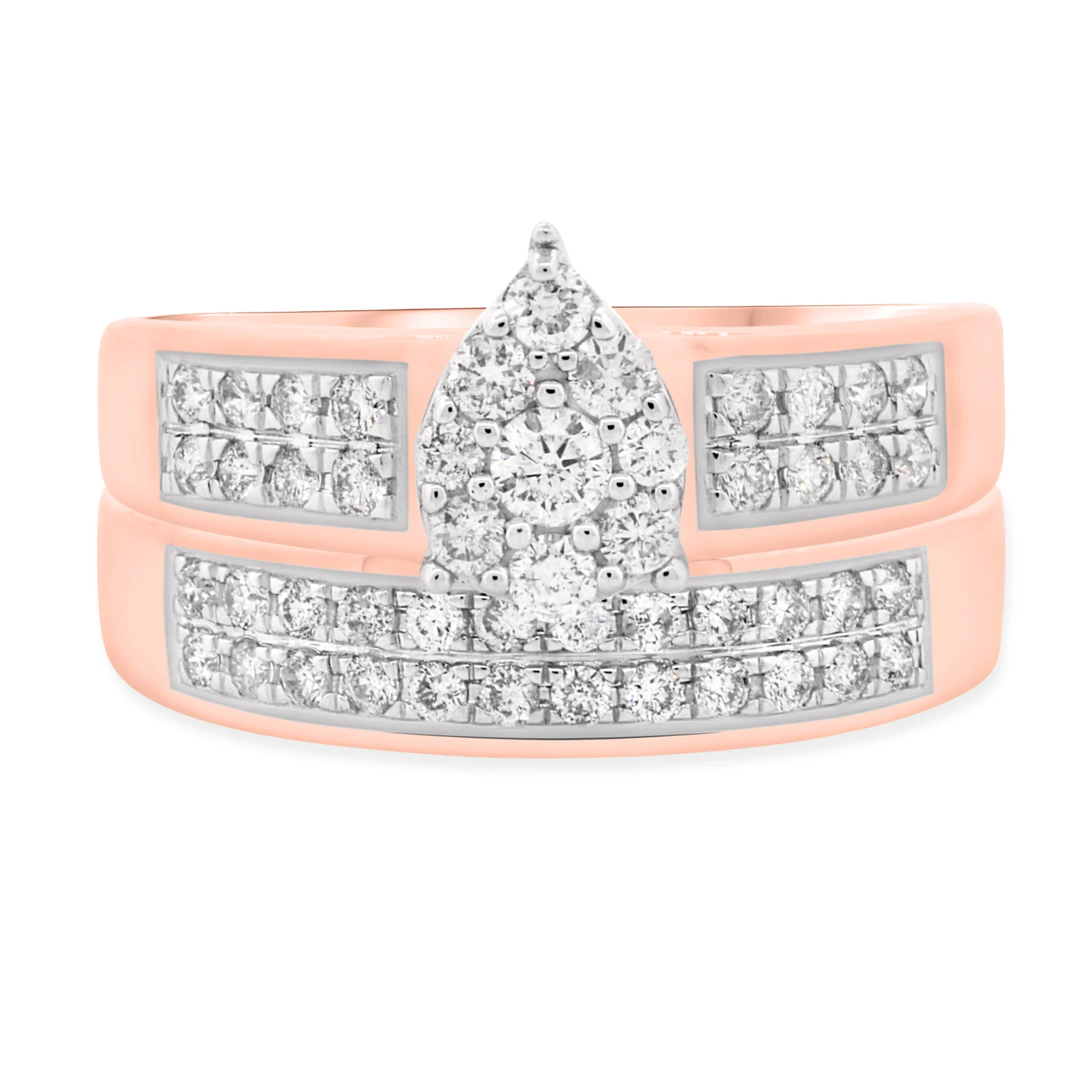 Jay 2/3 Carat T.W. Diamond Pear Cluster Bridal Set - view 1