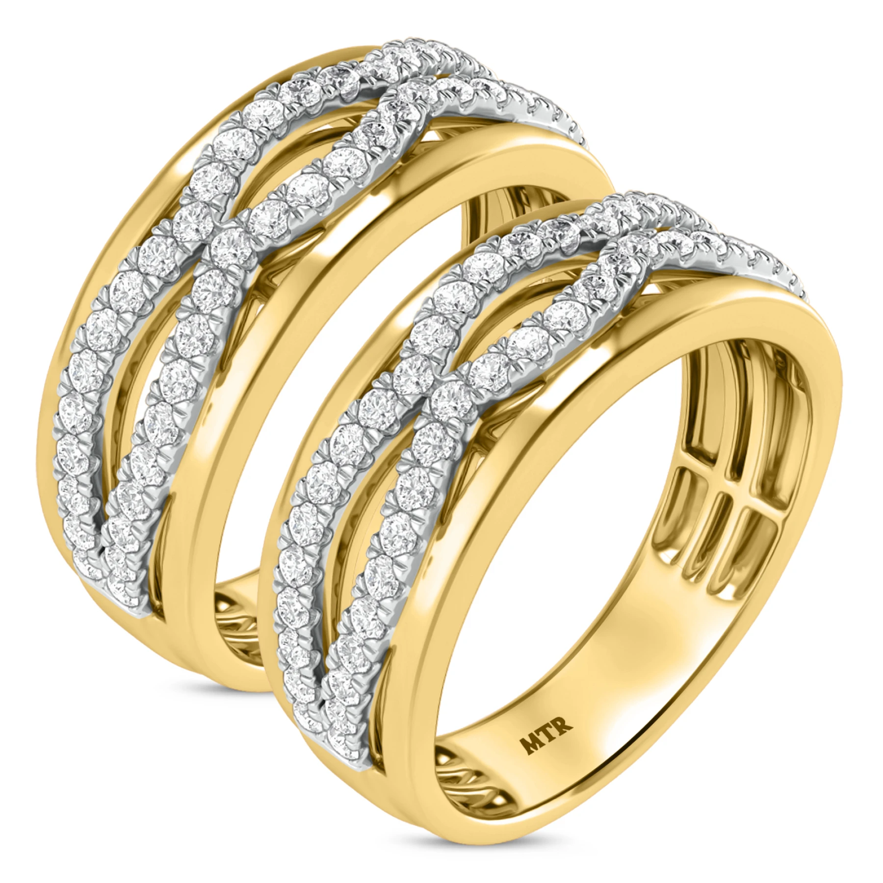 Ergo 1 ct tw. Lab Grown Diamond Same Sex Mens Band Set - view 1
