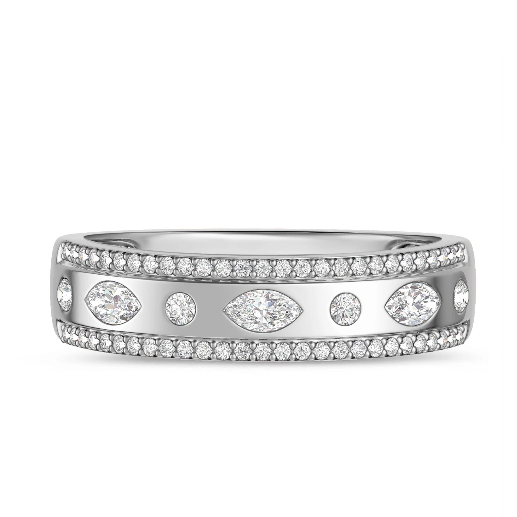 Stacy 5/8 ct tw. Lab Grown Diamonds Mens Band Vermeil