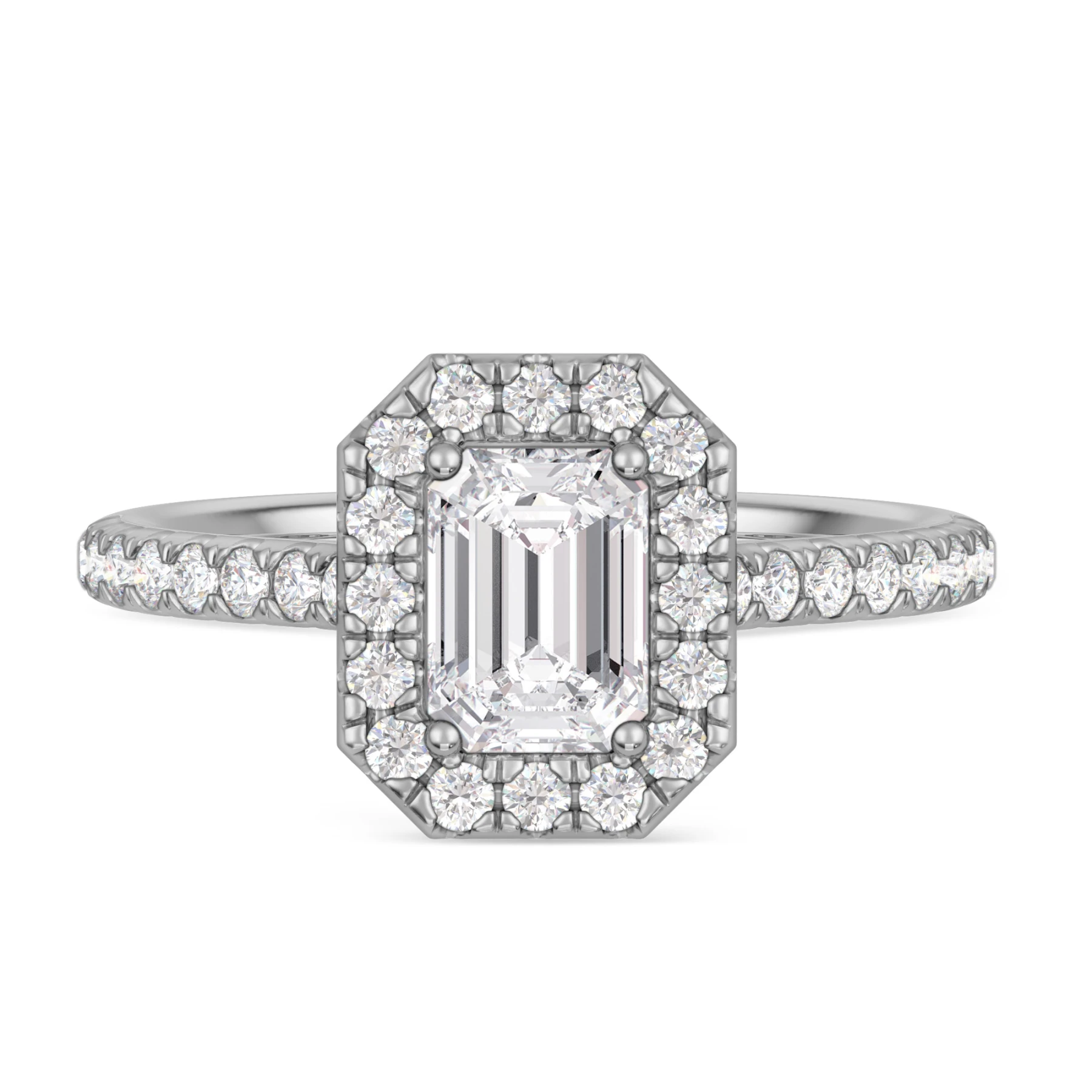 Adeola 1 3/8 ct tw. Lab Grown Diamond Emerald Solitaire Engagement Ring Vermeil